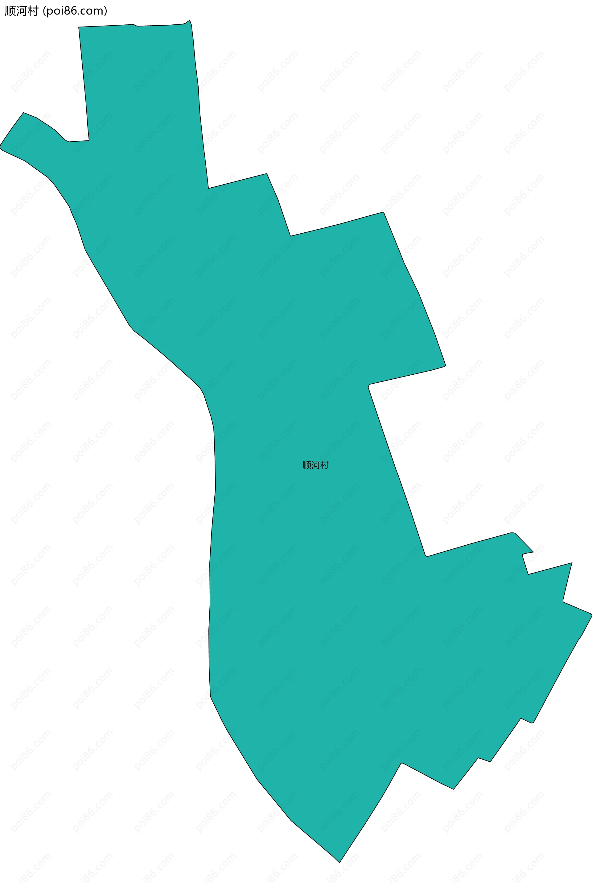 顺河村边界地图