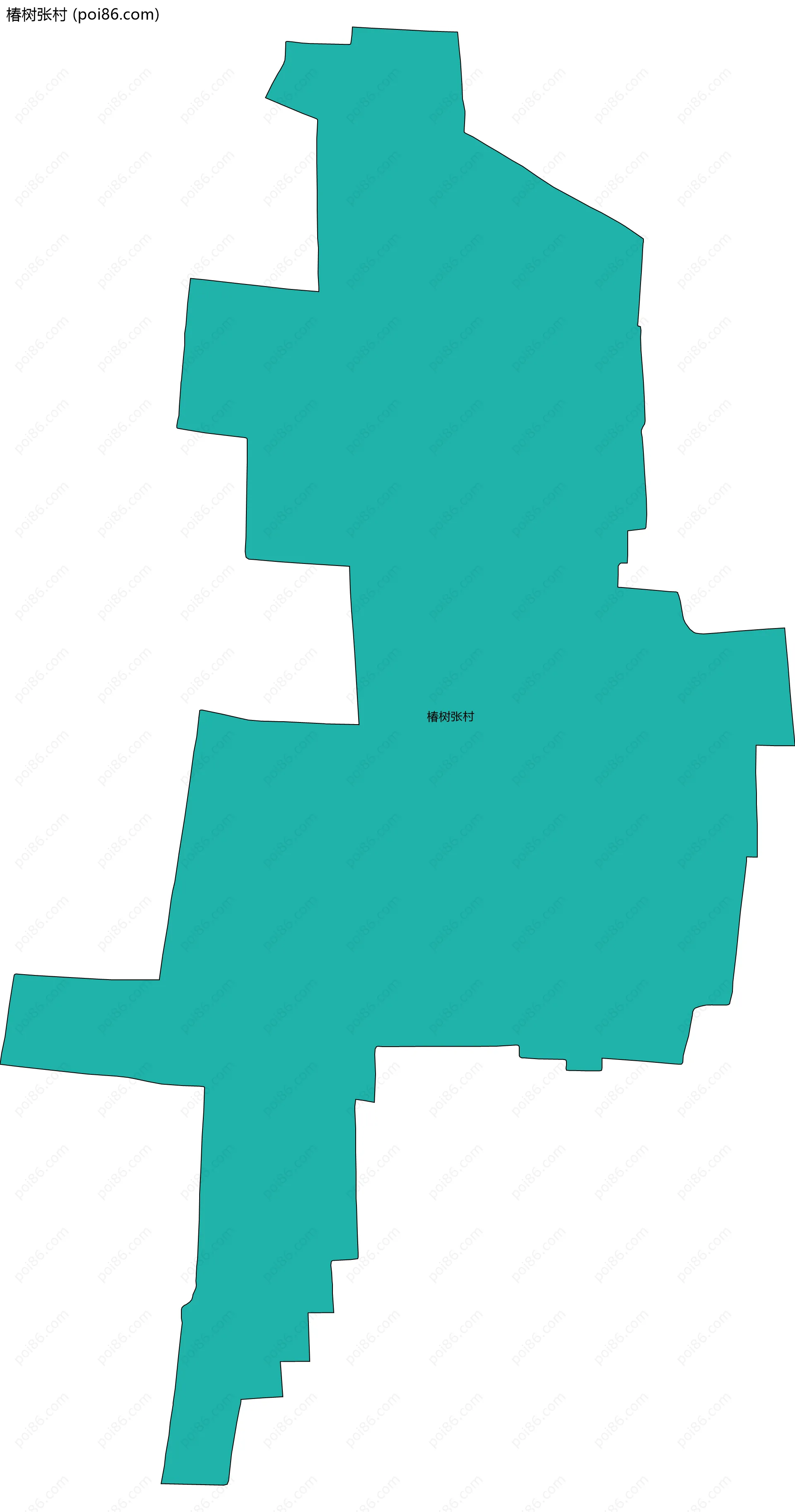 椿树张村边界地图