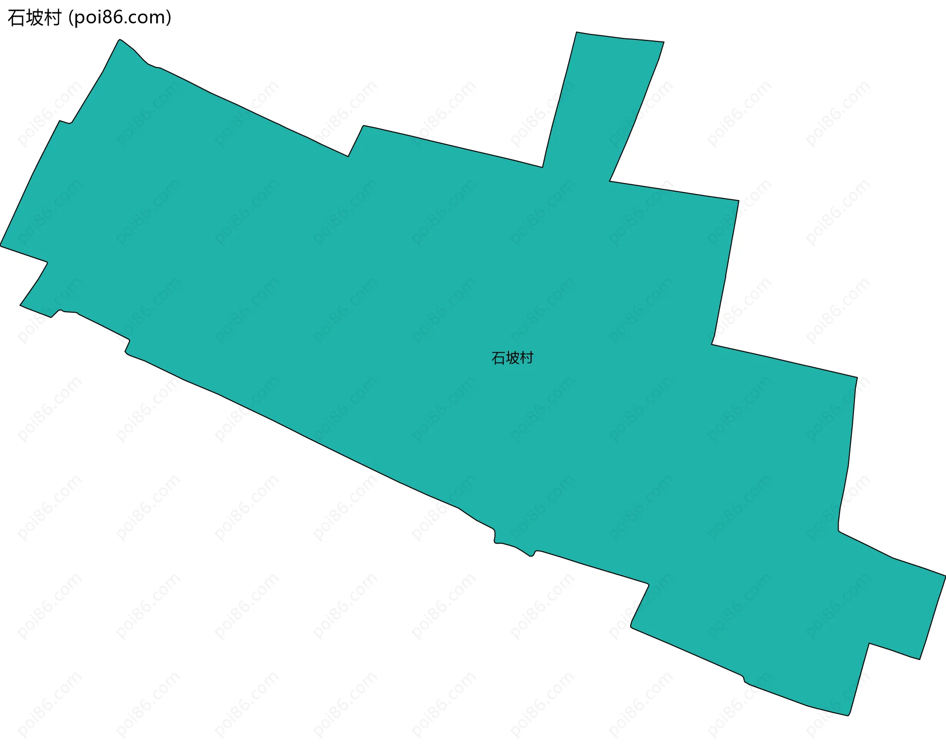 石坡村边界地图