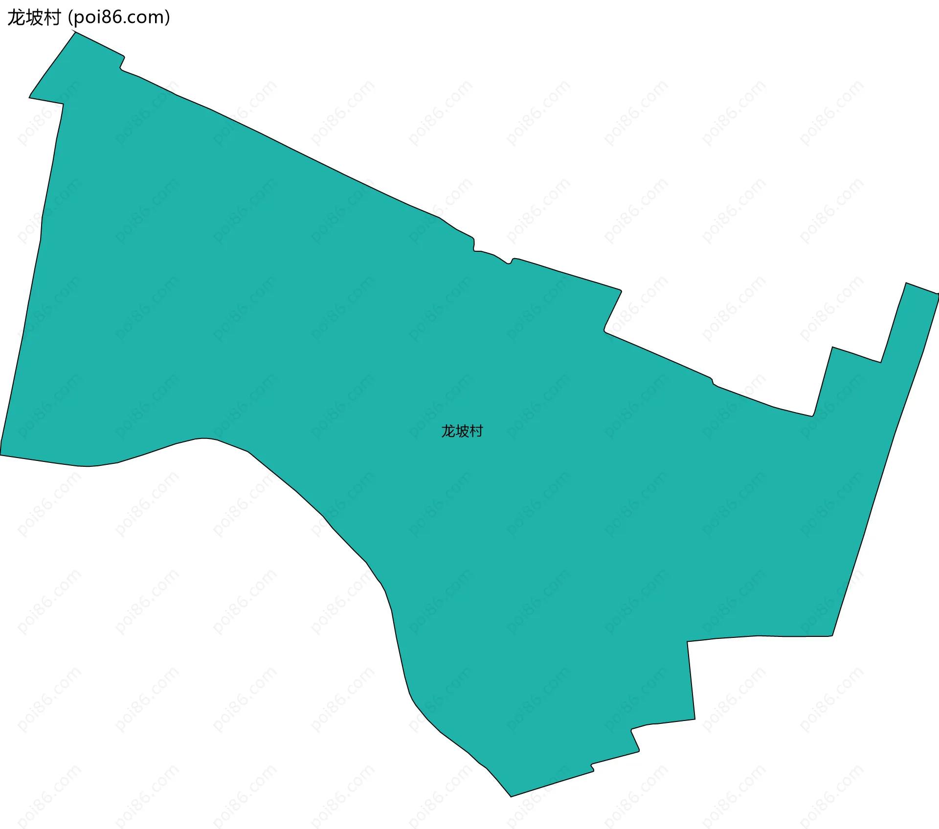 龙坡村边界地图