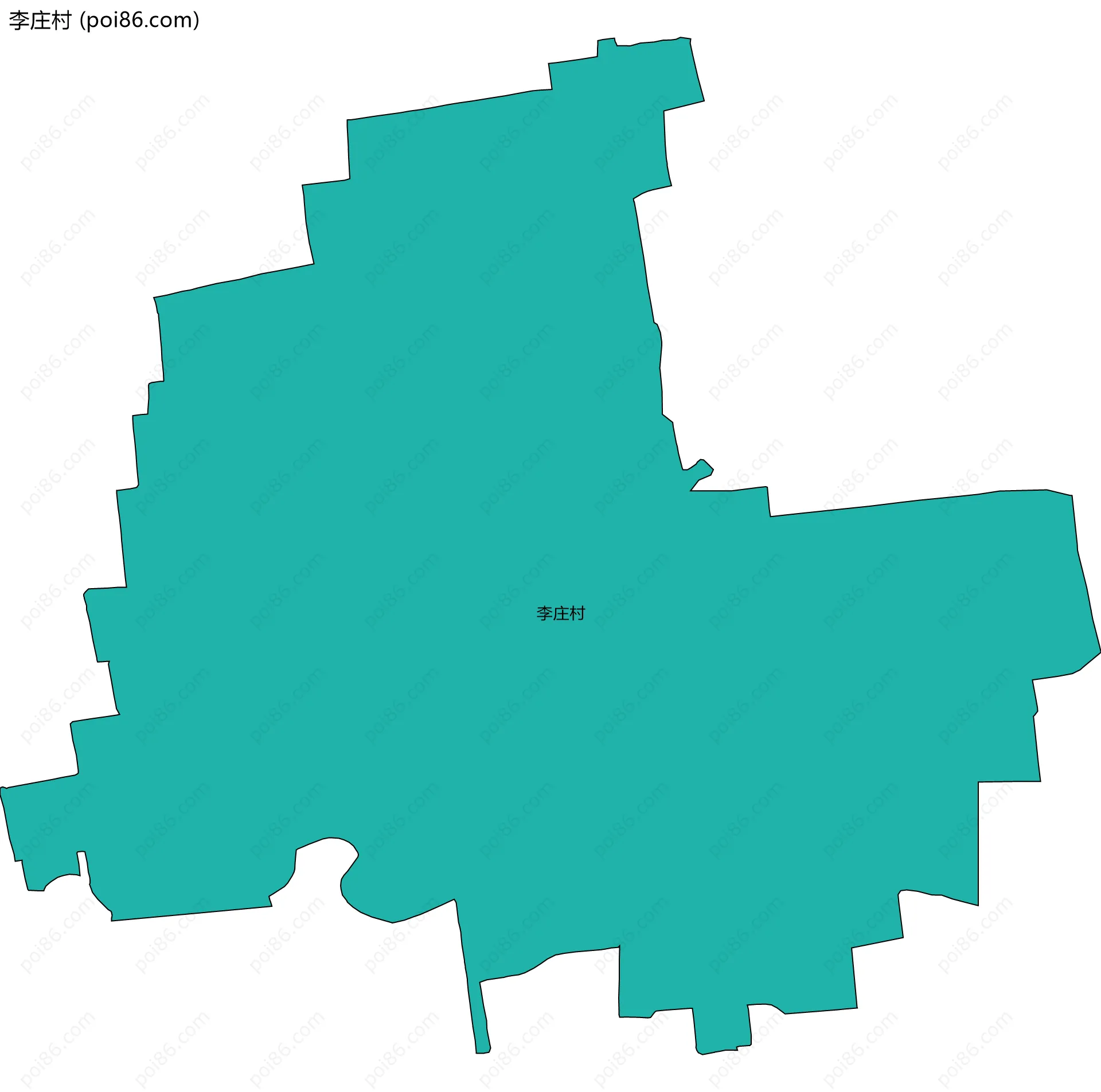 李庄村边界地图