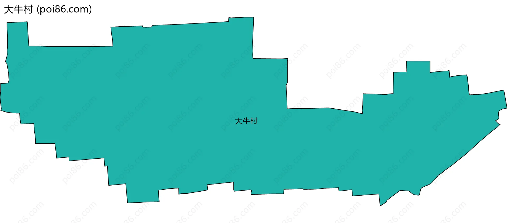 大牛村边界地图