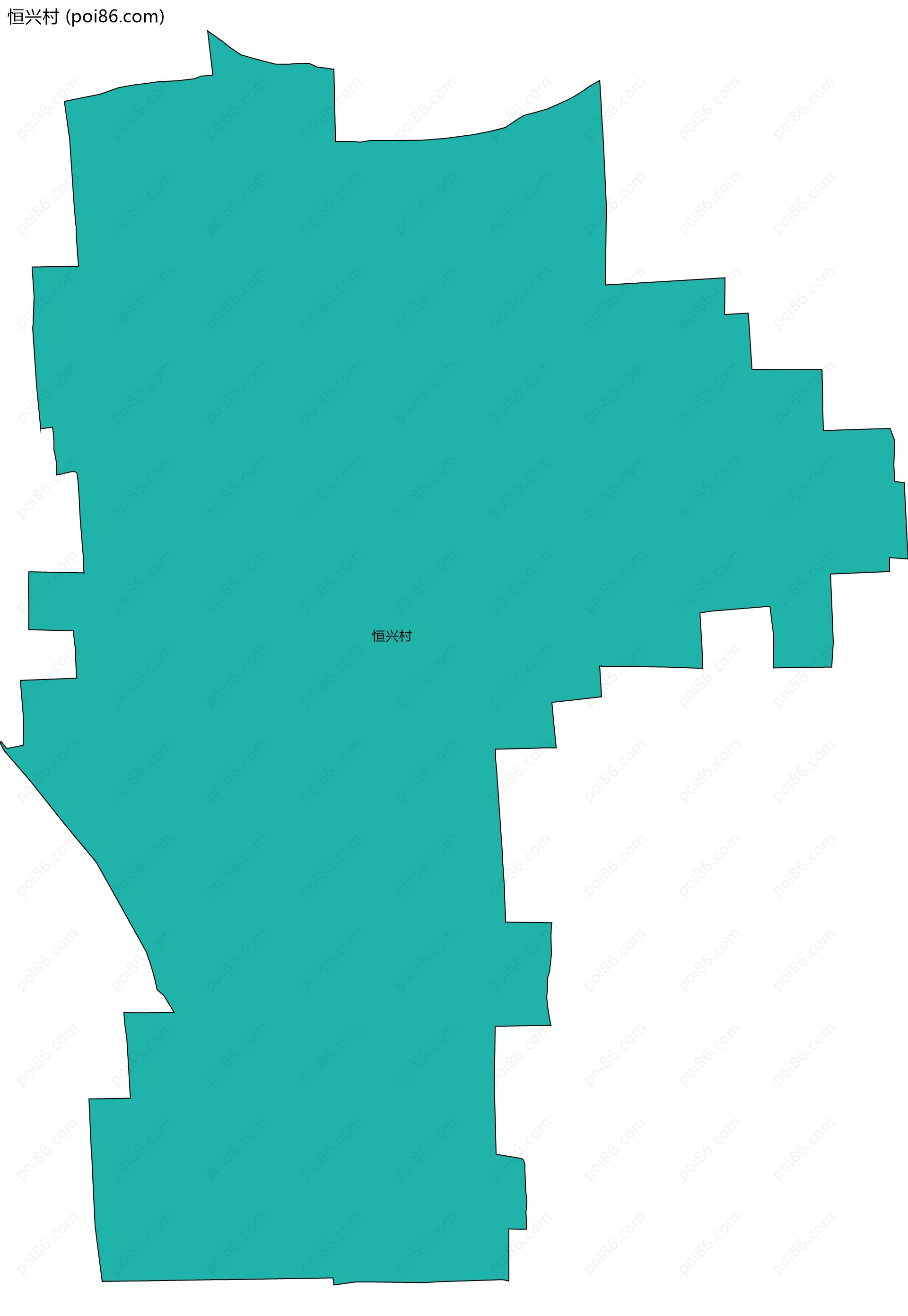 恒兴村边界地图