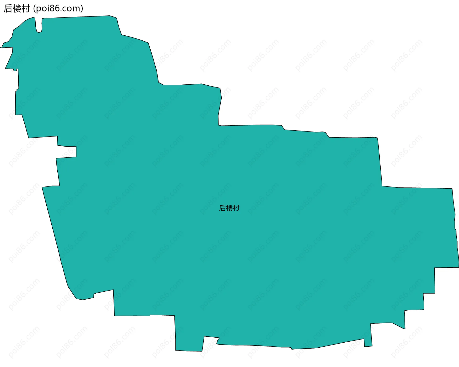 后楼村边界地图