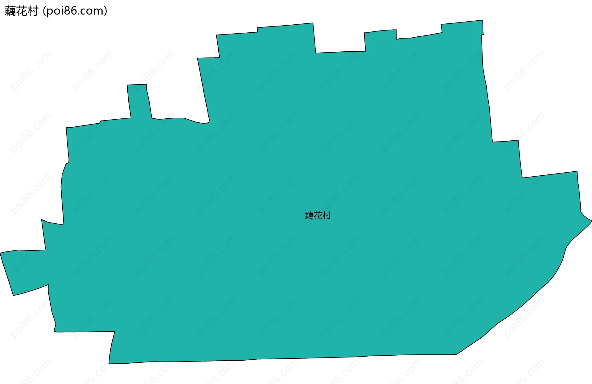 藕花村边界地图