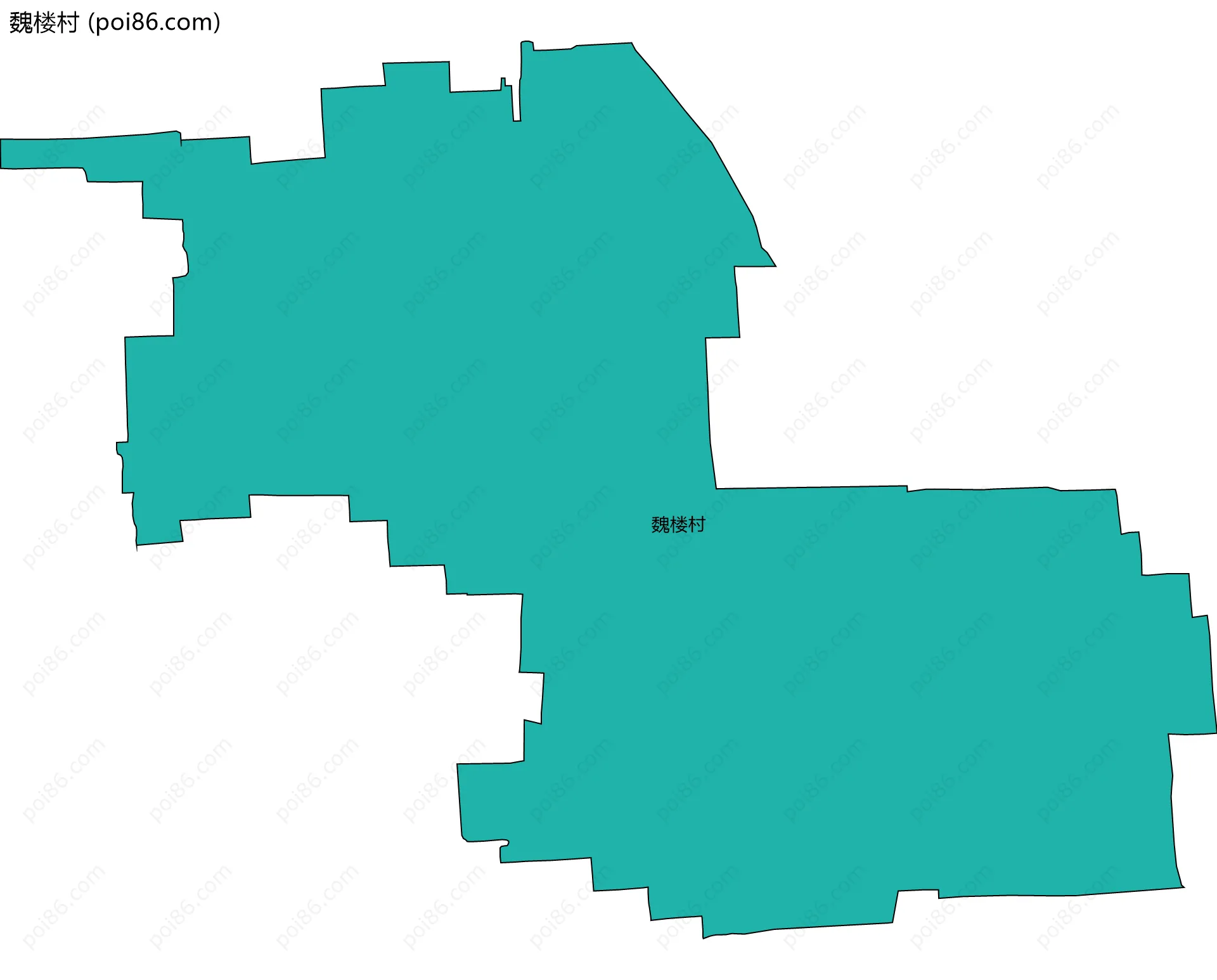 魏楼村边界地图