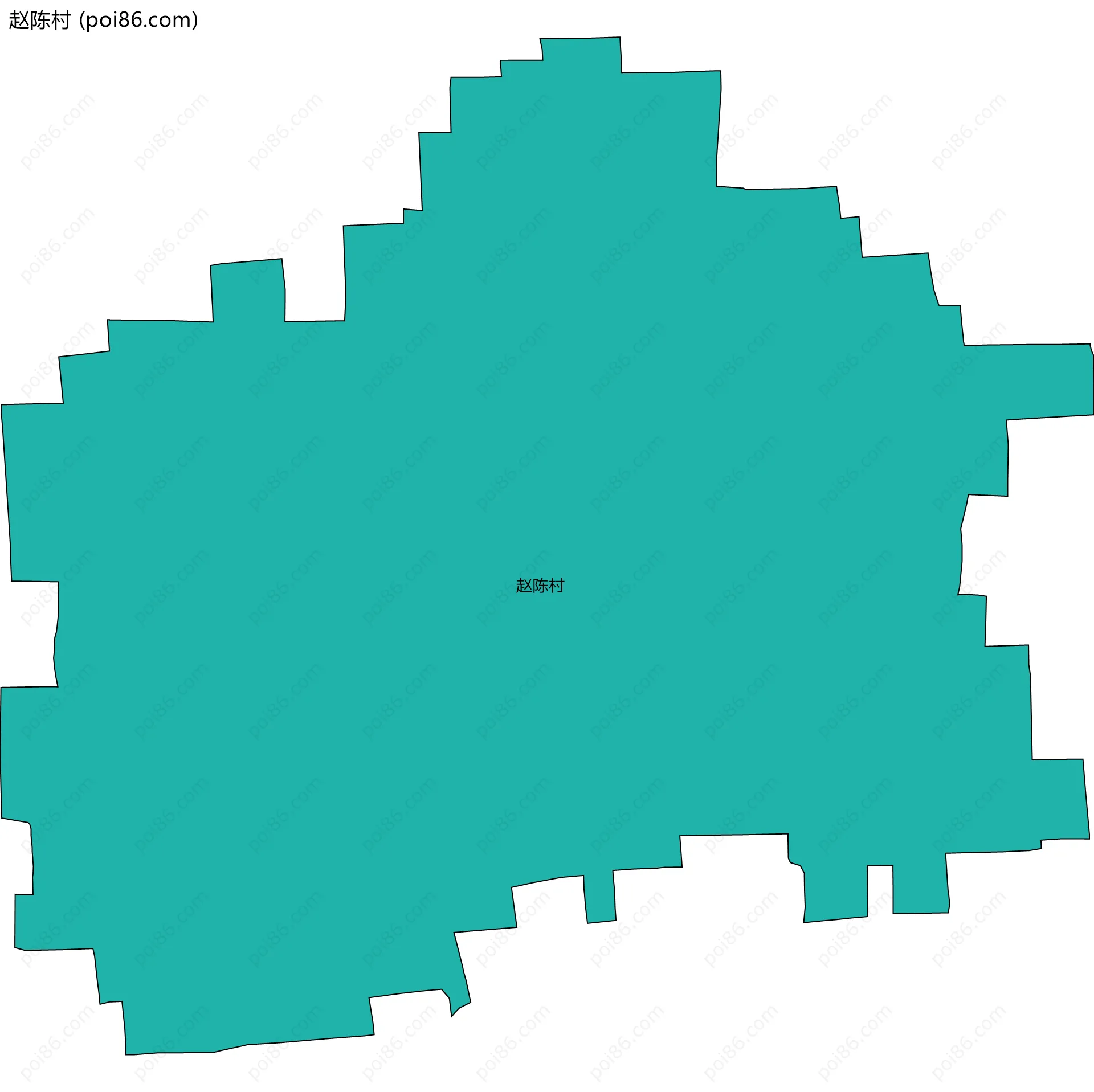 赵陈村边界地图