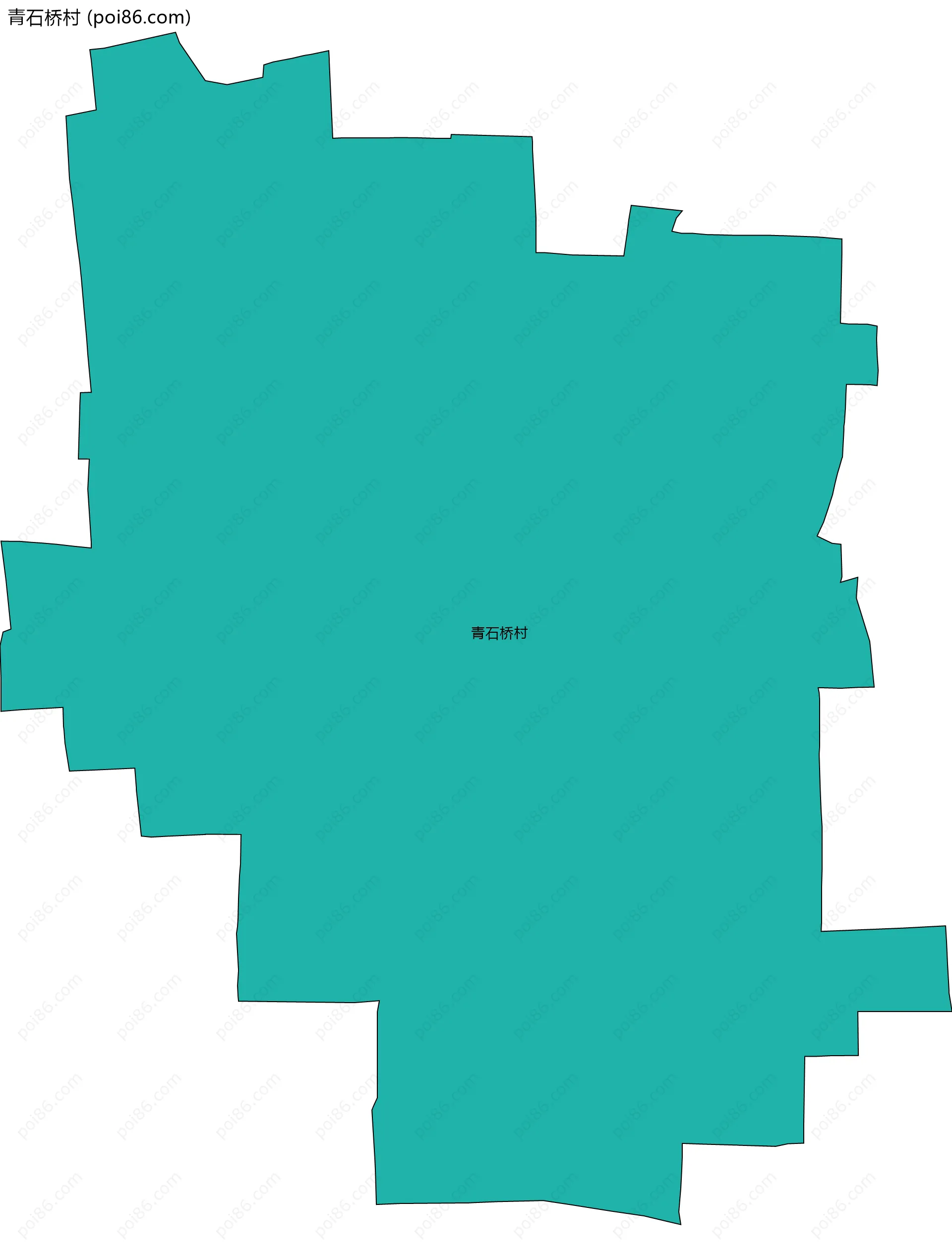 青石桥村边界地图