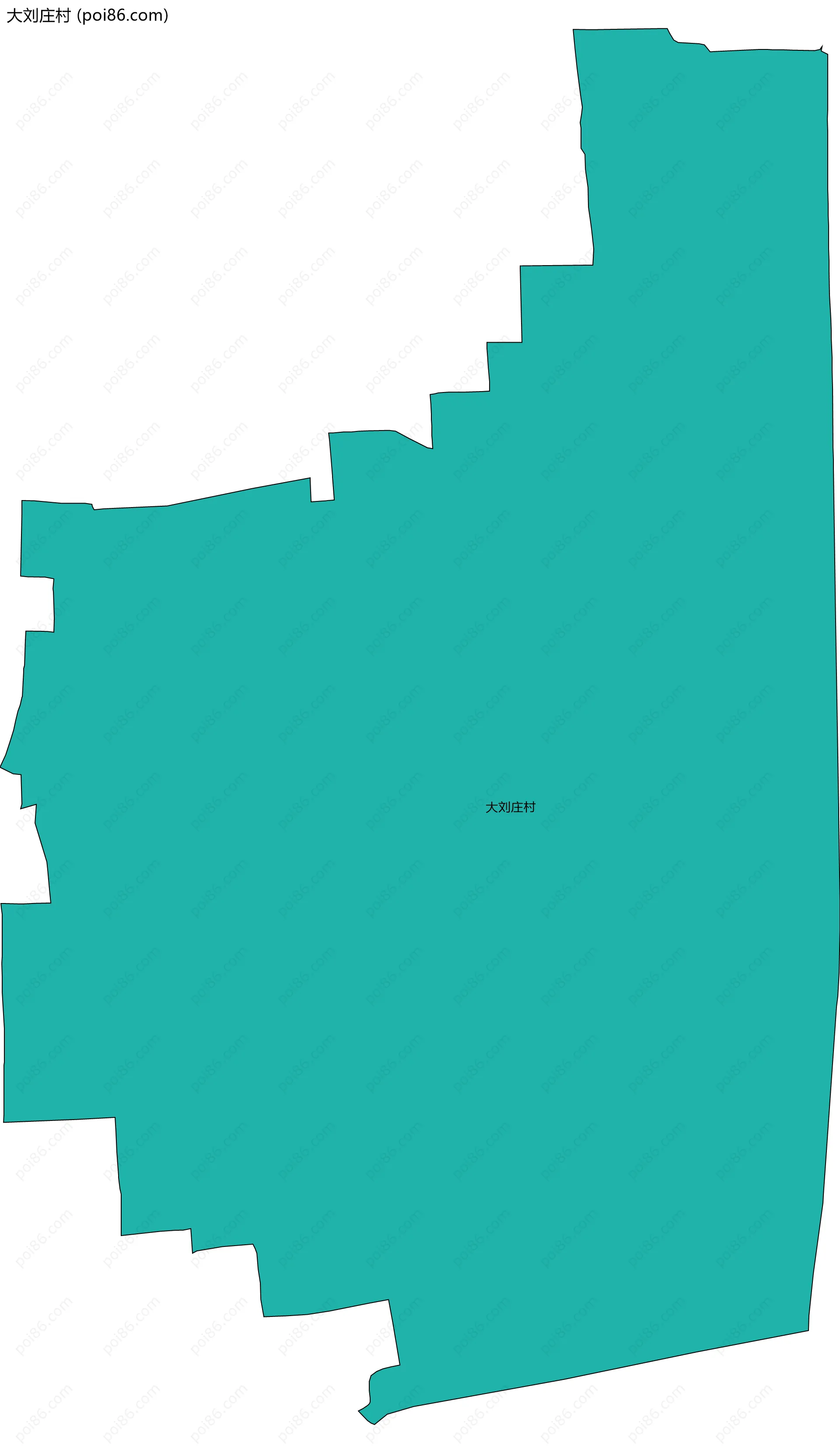 大刘庄村边界地图