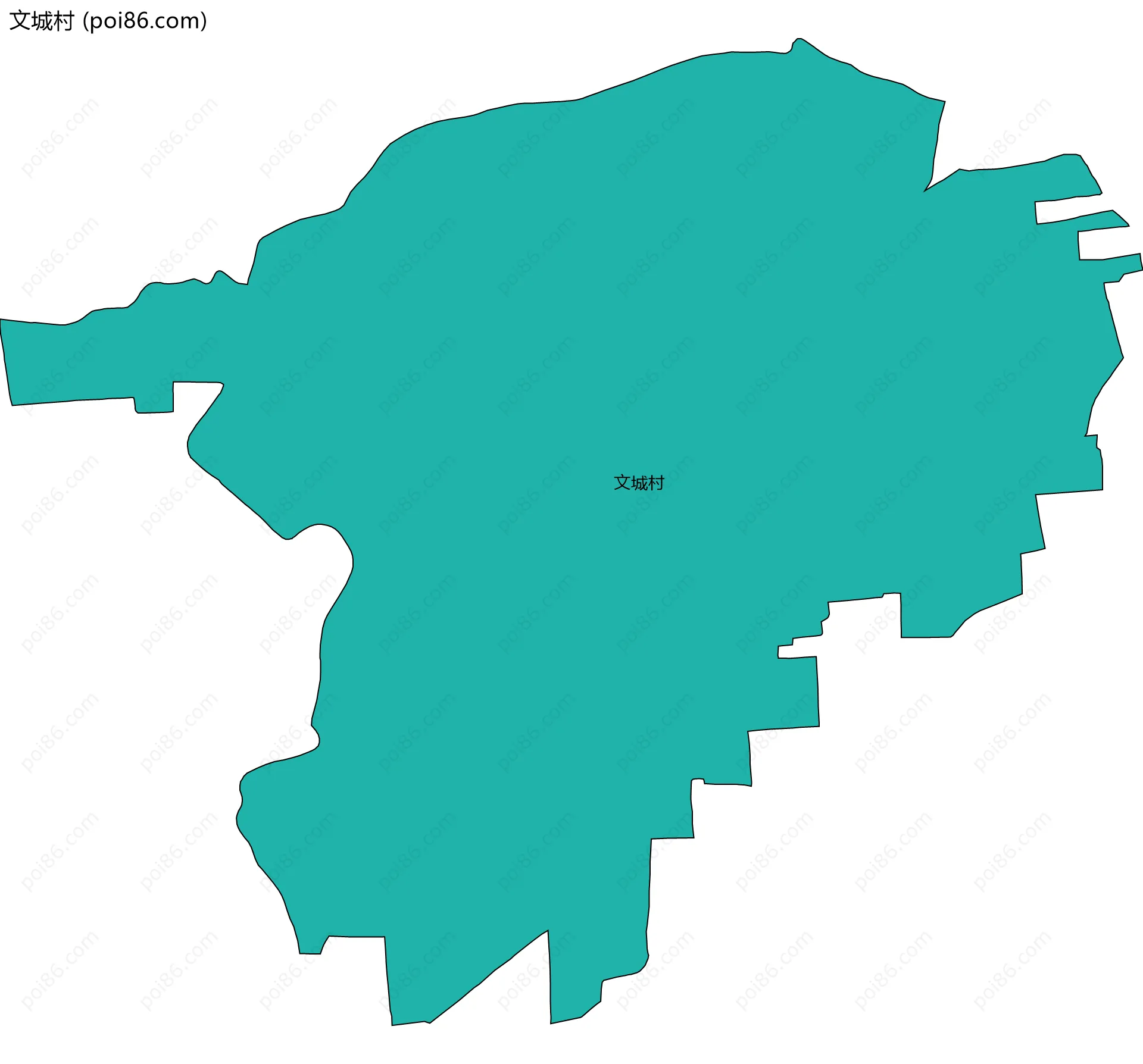 文城村边界地图