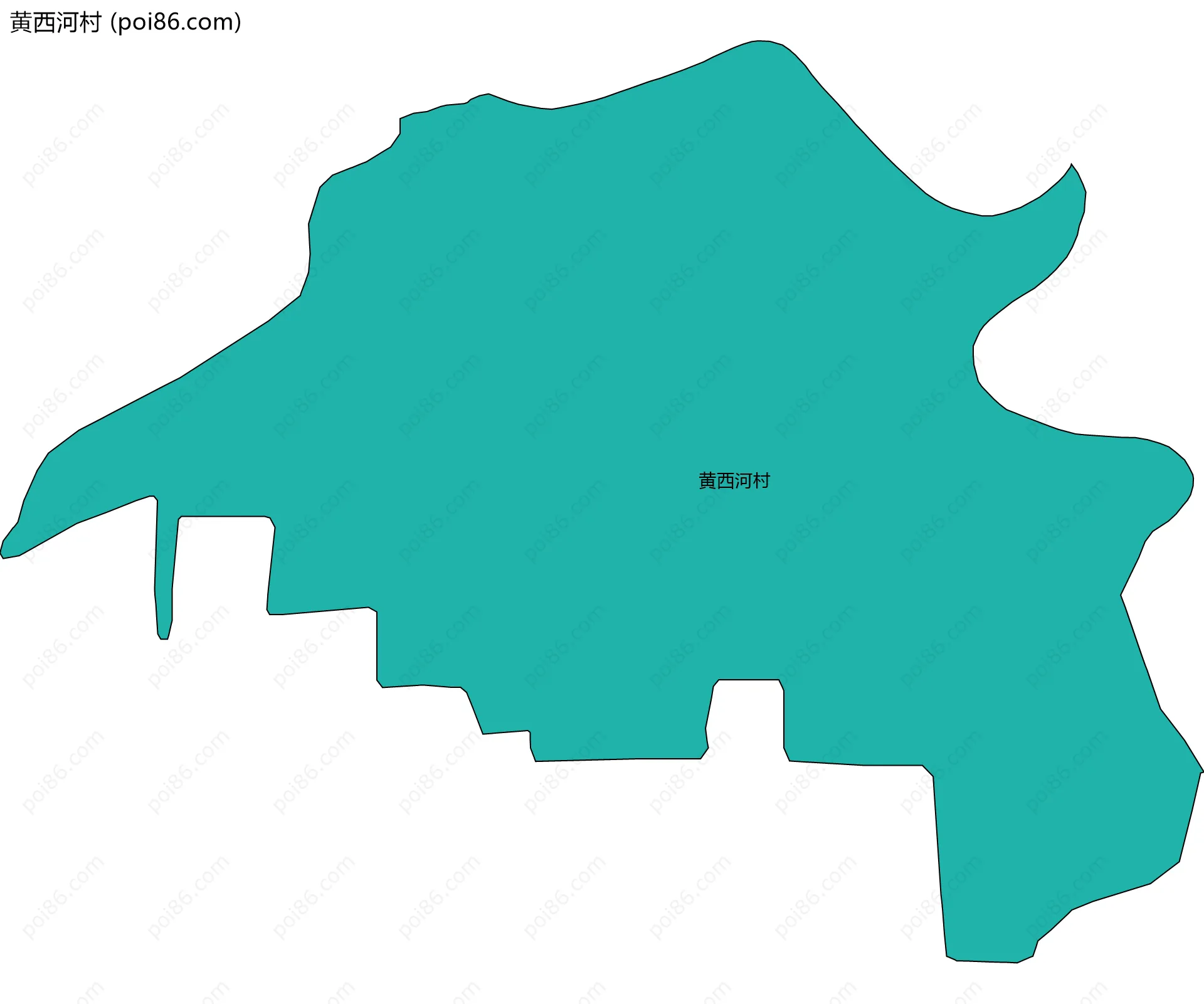 黄西河村边界地图