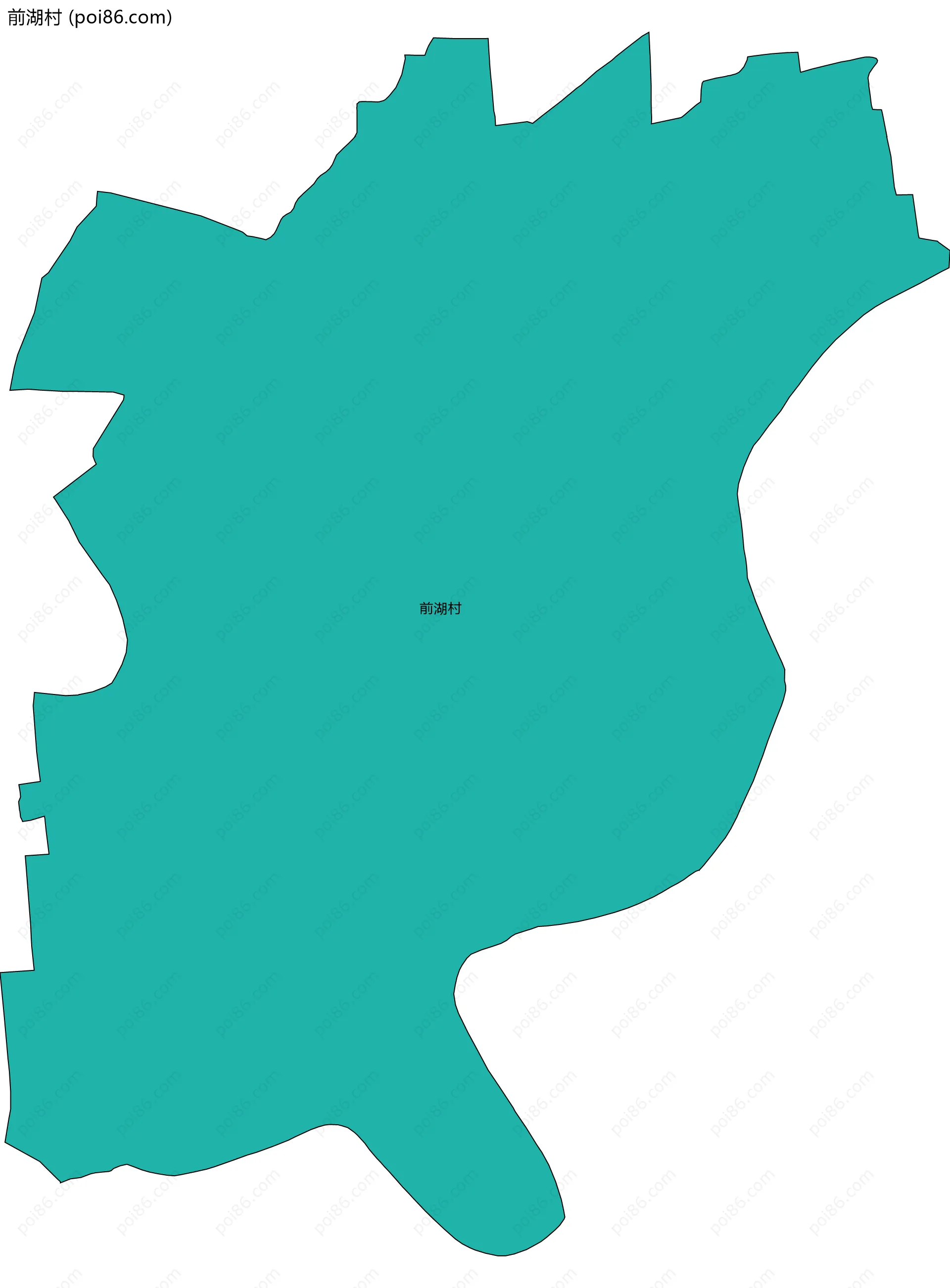 前湖村边界地图