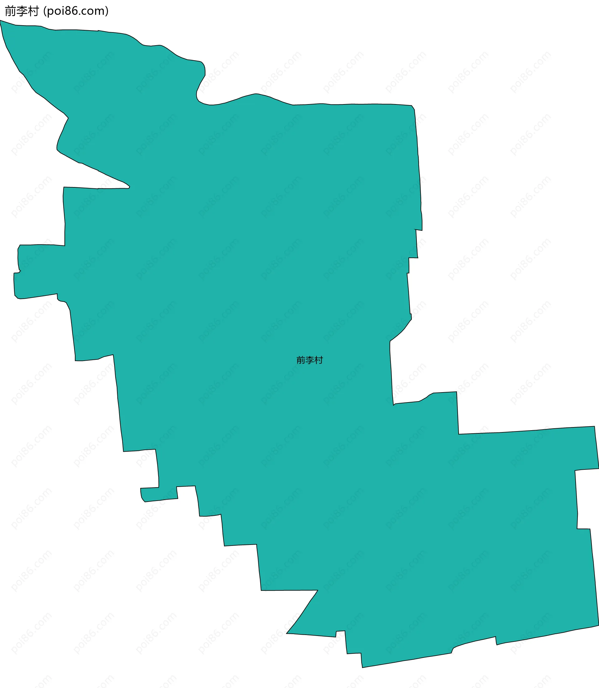 前李村边界地图