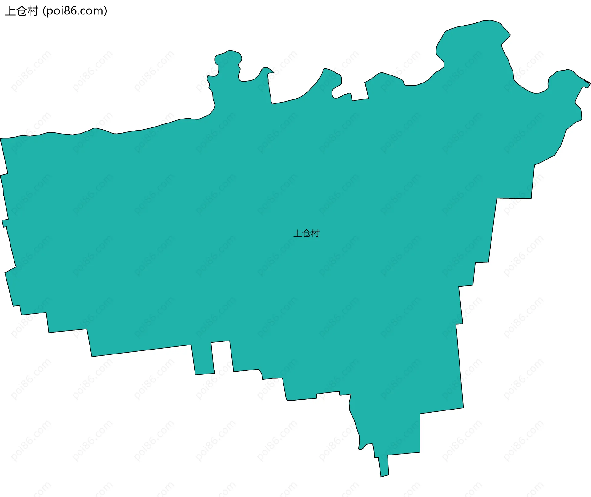 上仓村边界地图