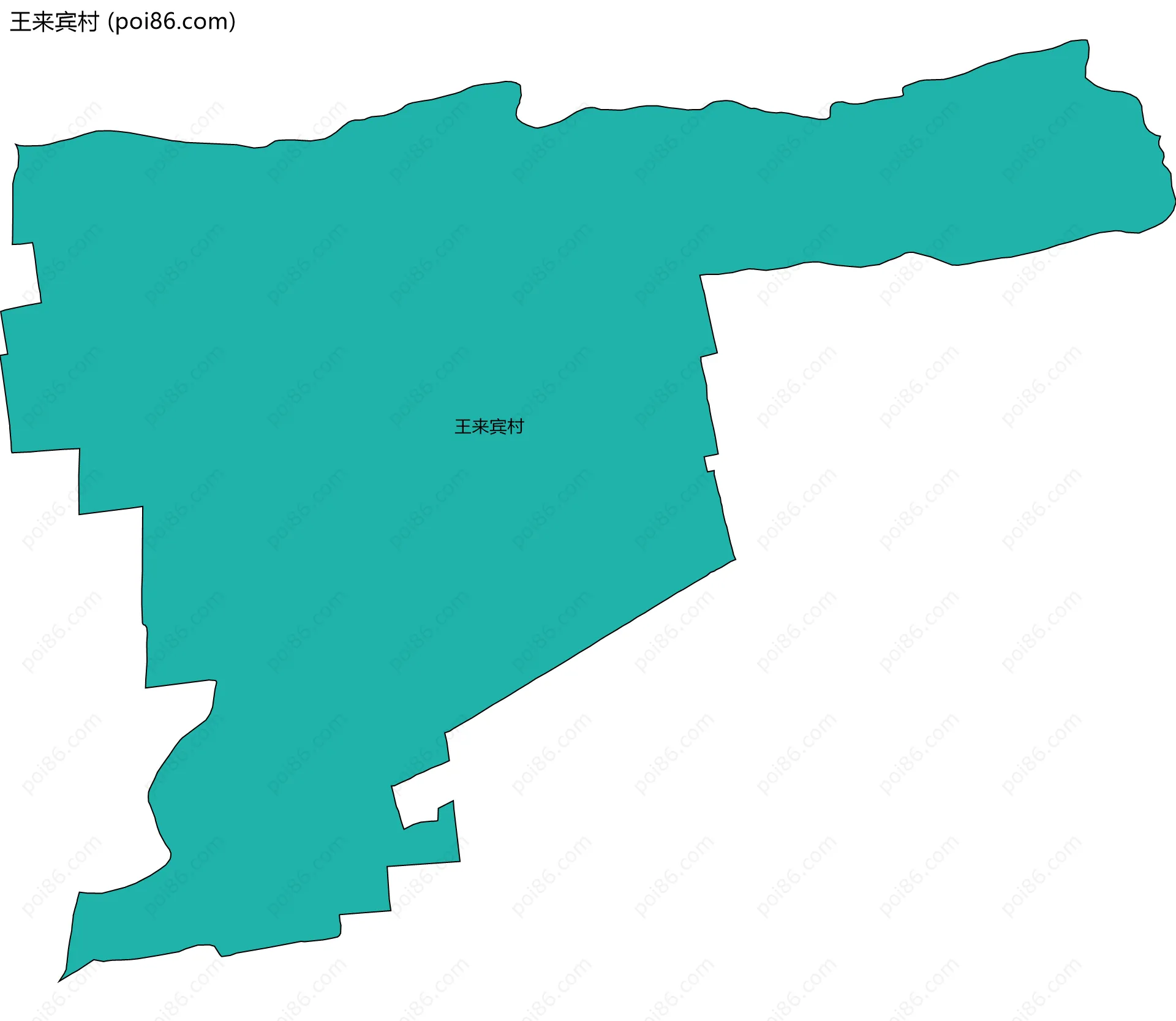 王来宾村边界地图