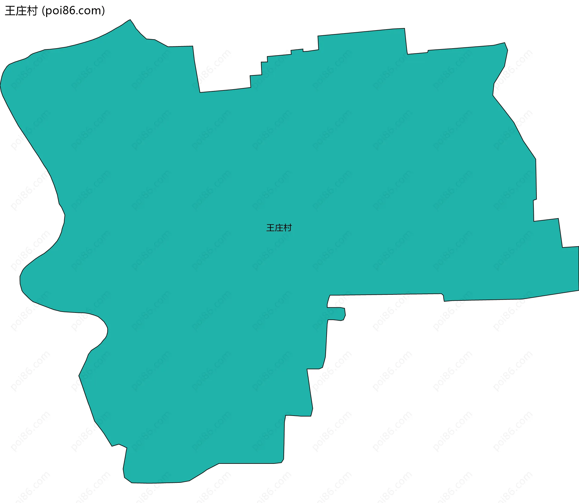 王庄村边界地图
