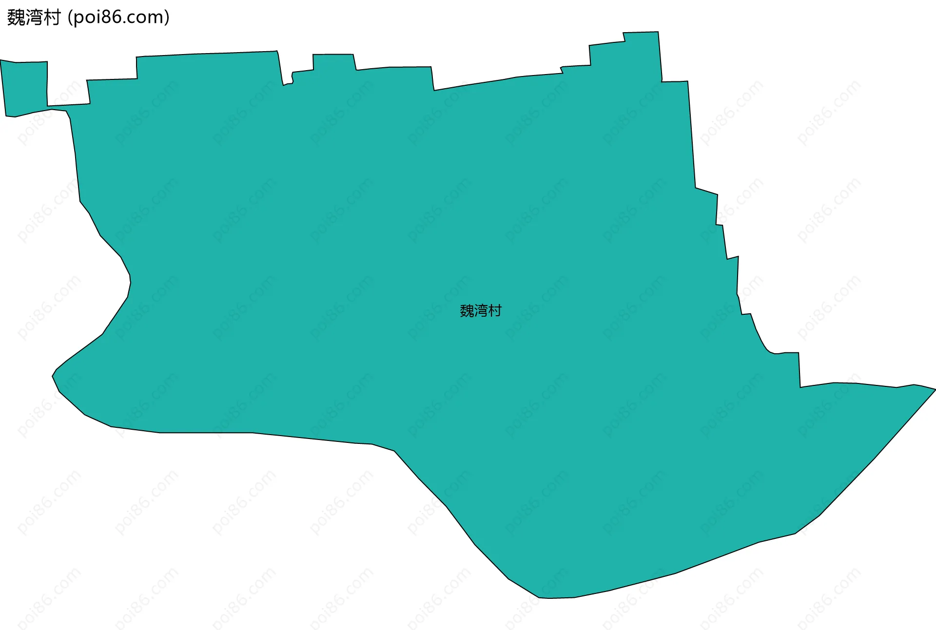 魏湾村边界地图