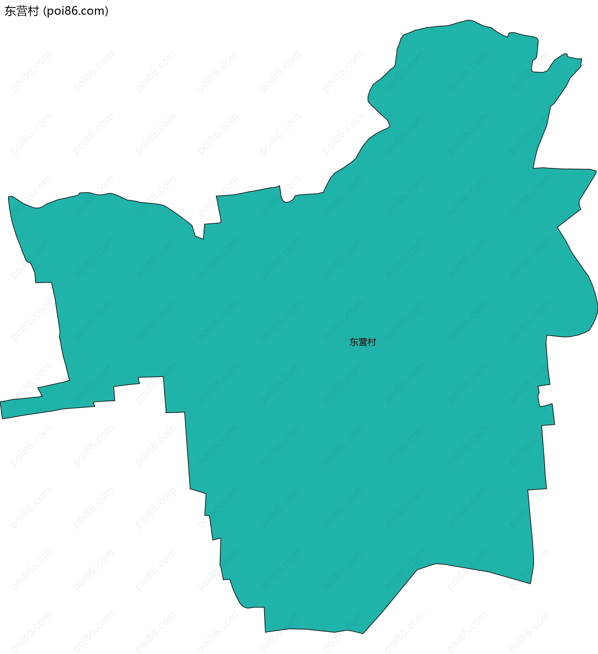 东营村边界地图