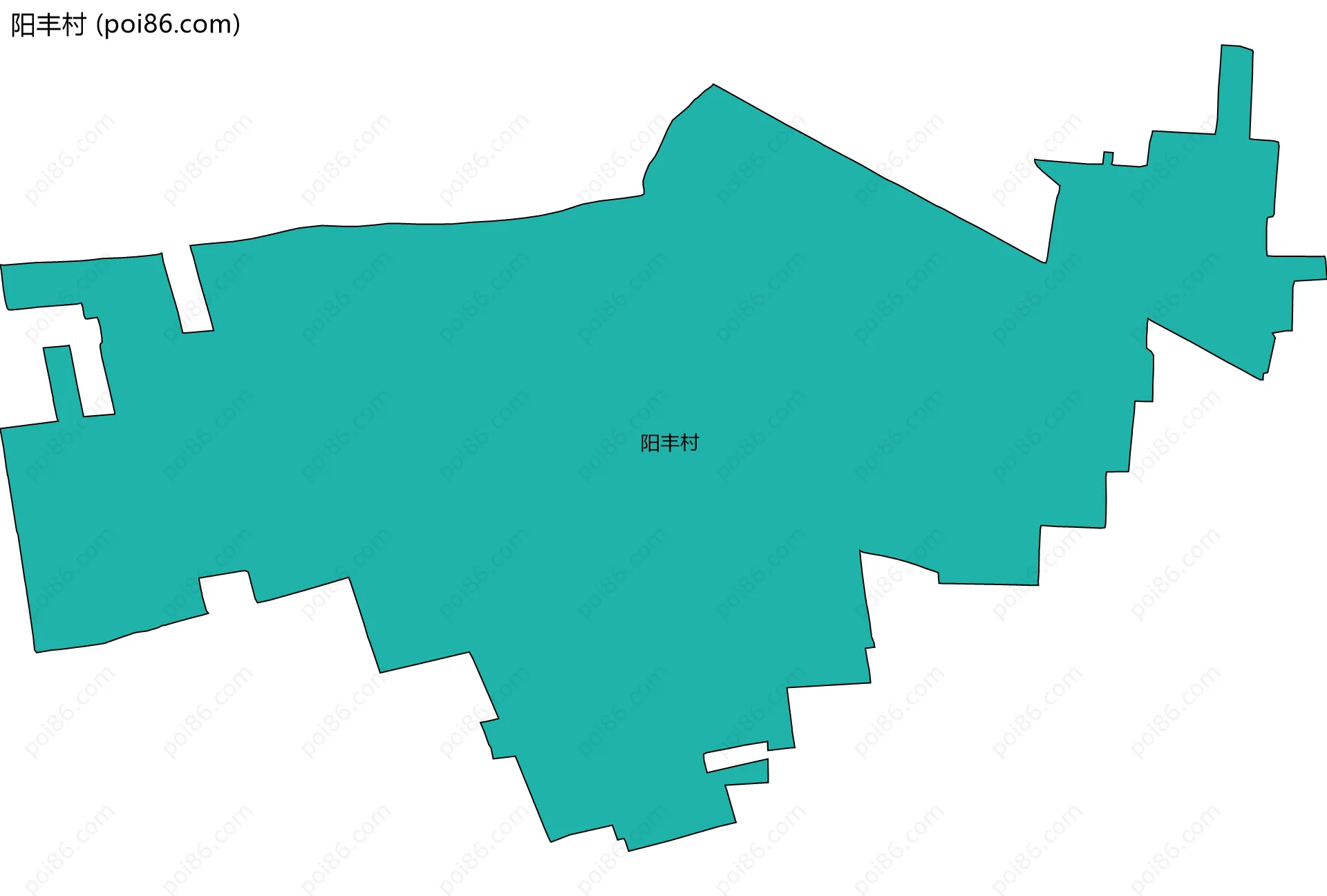 阳丰村边界地图