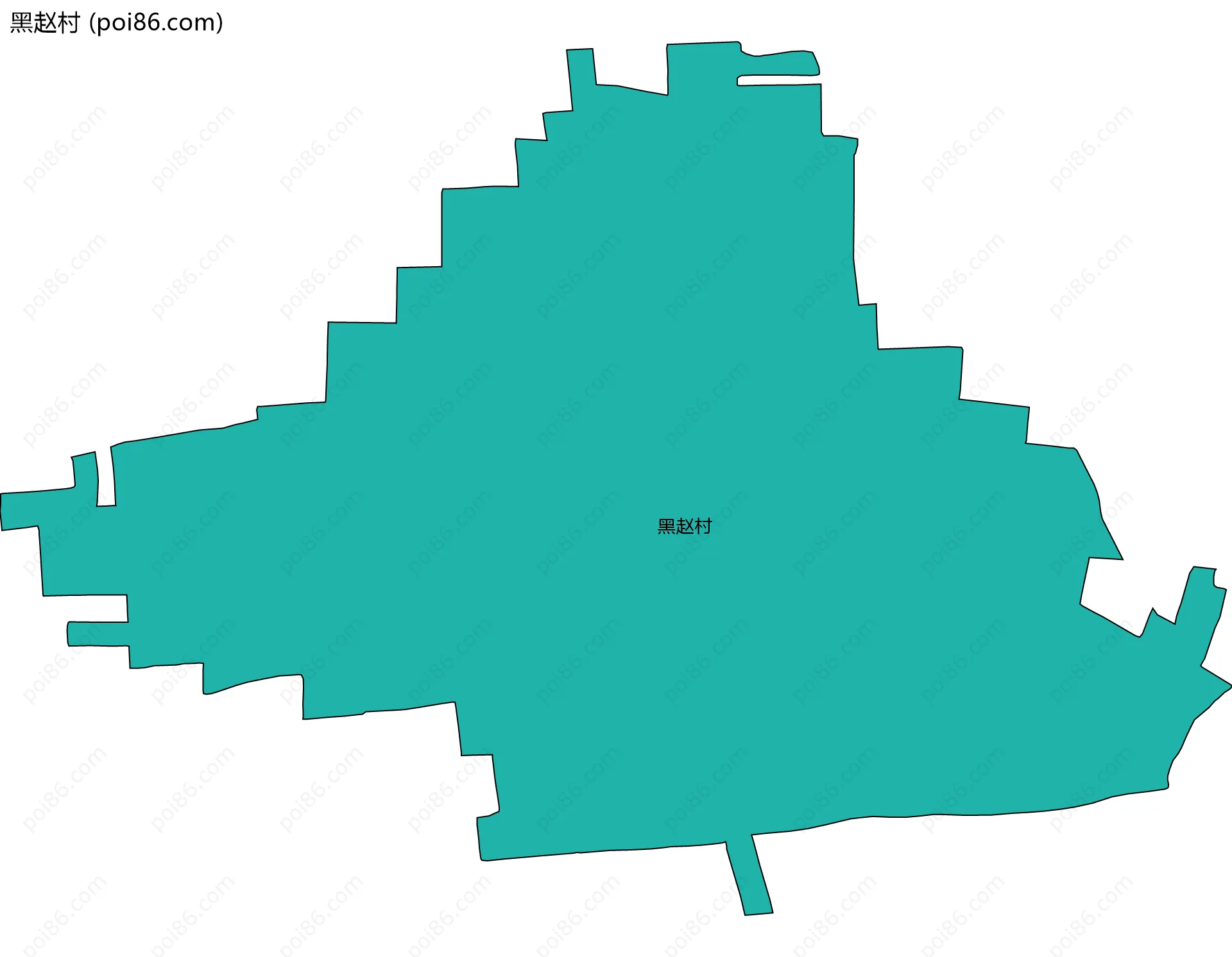 黑赵村边界地图