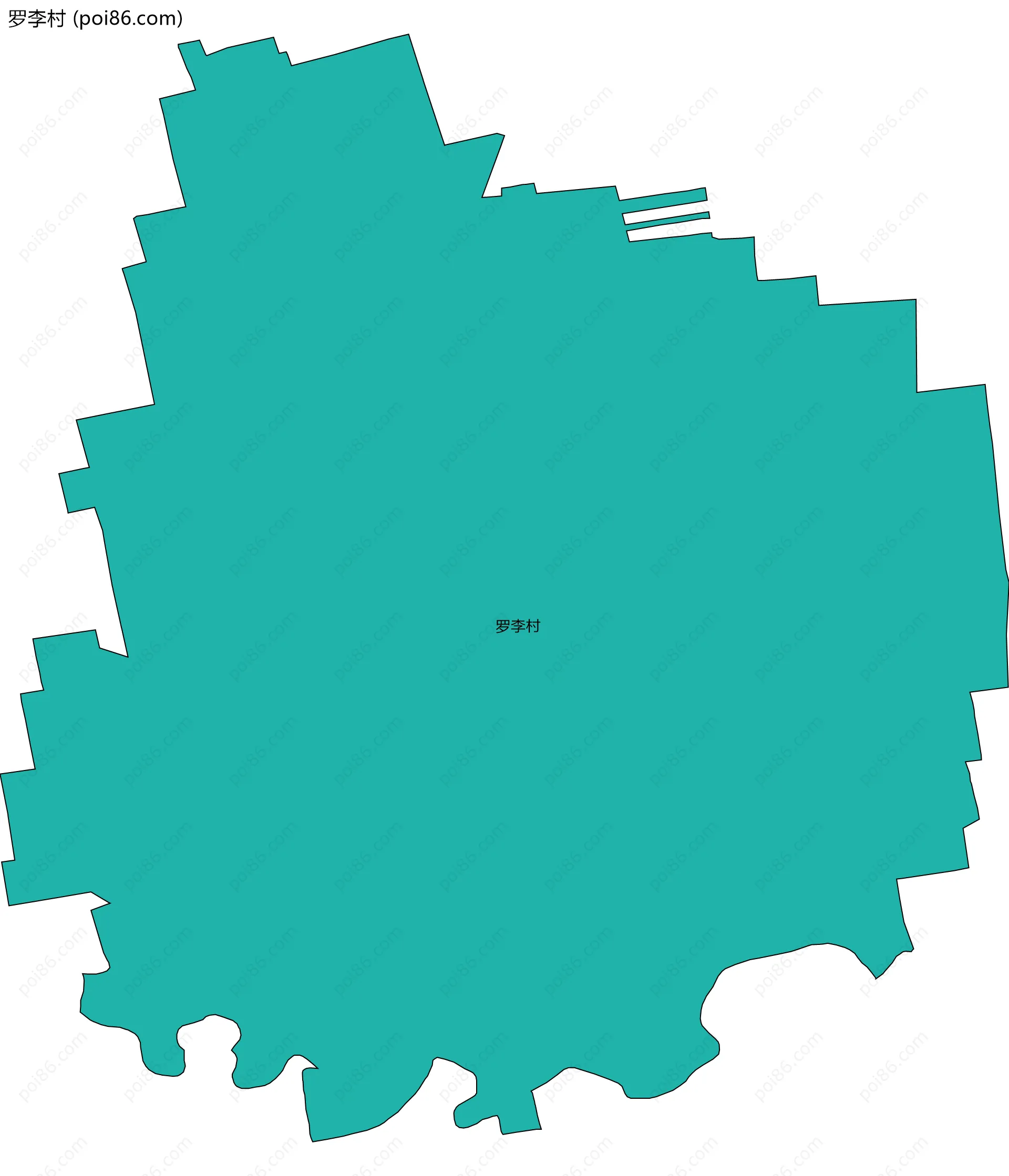 罗李村边界地图