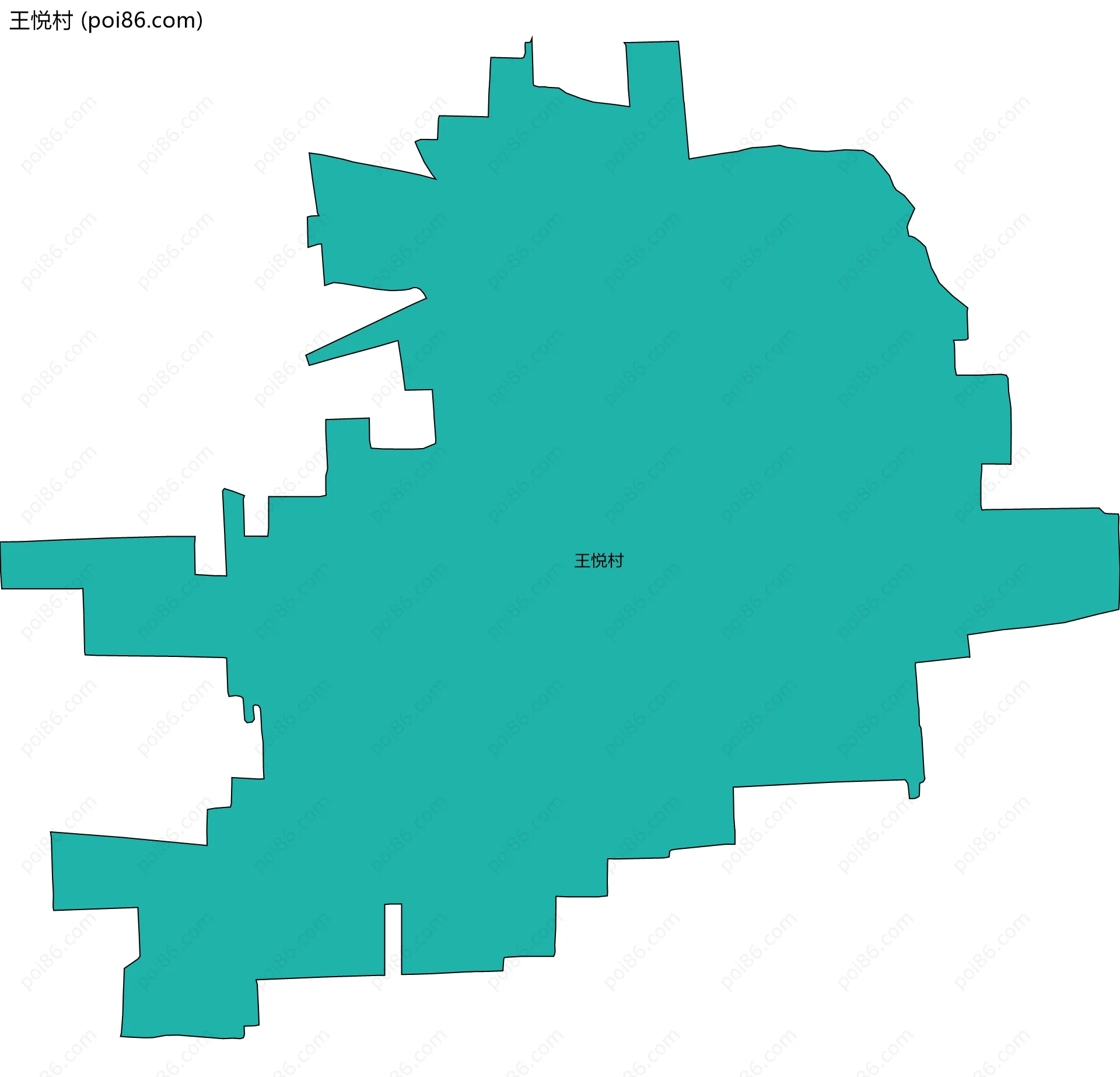 王悦村边界地图