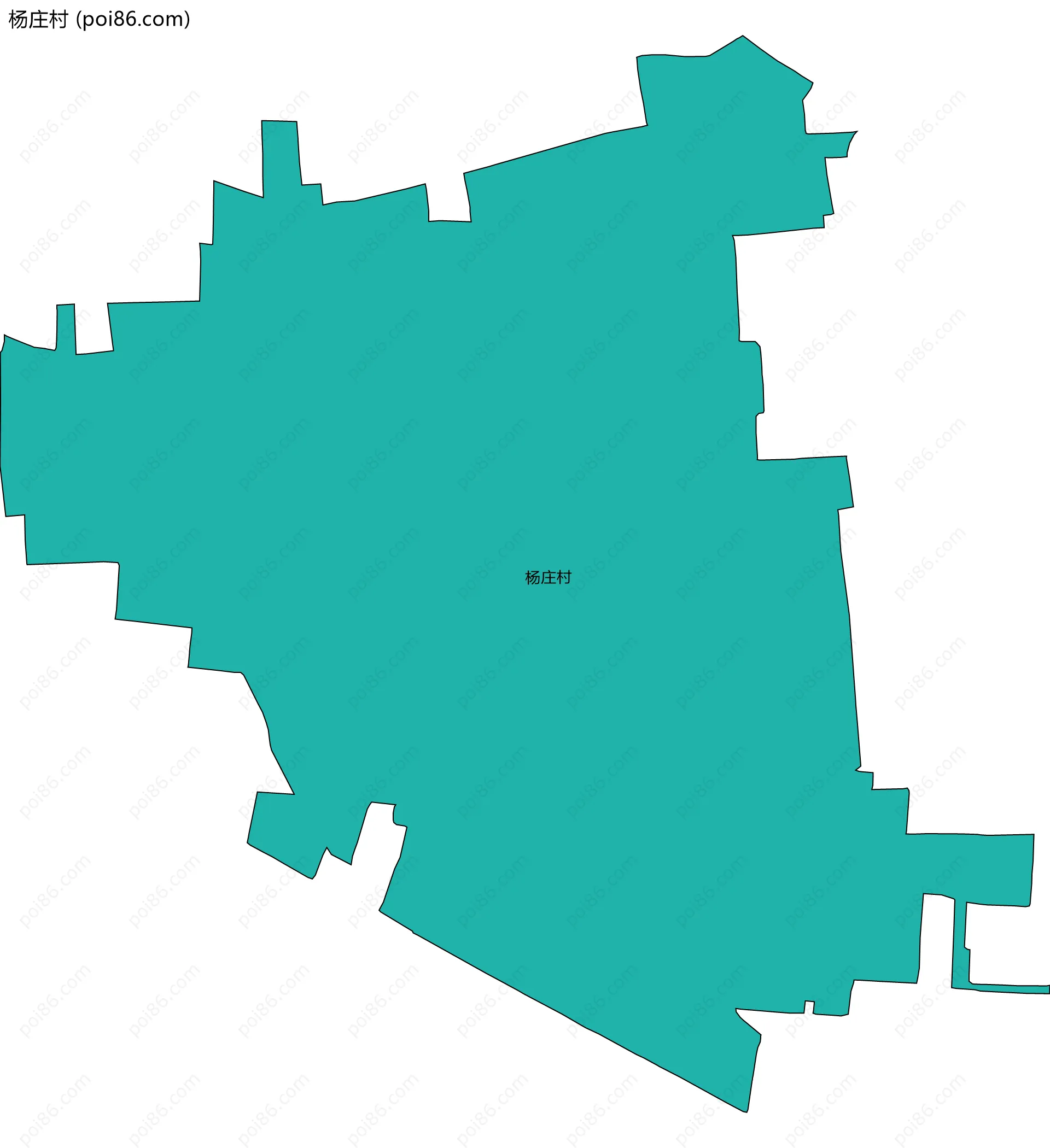 杨庄村边界地图