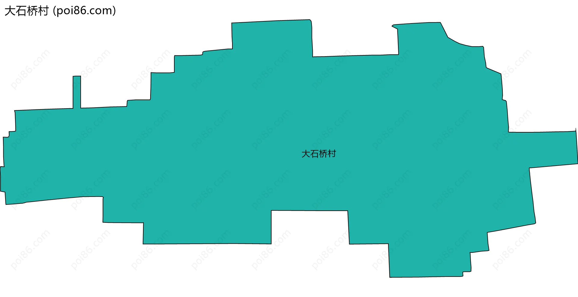 大石桥村边界地图