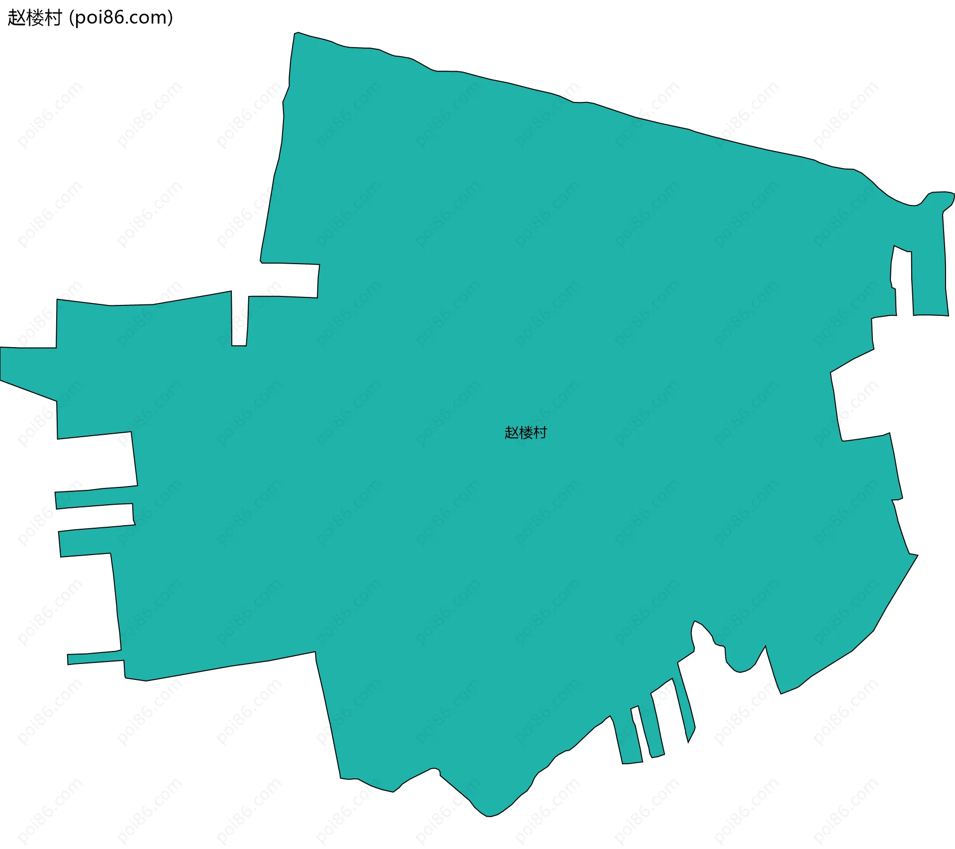 赵楼村边界地图