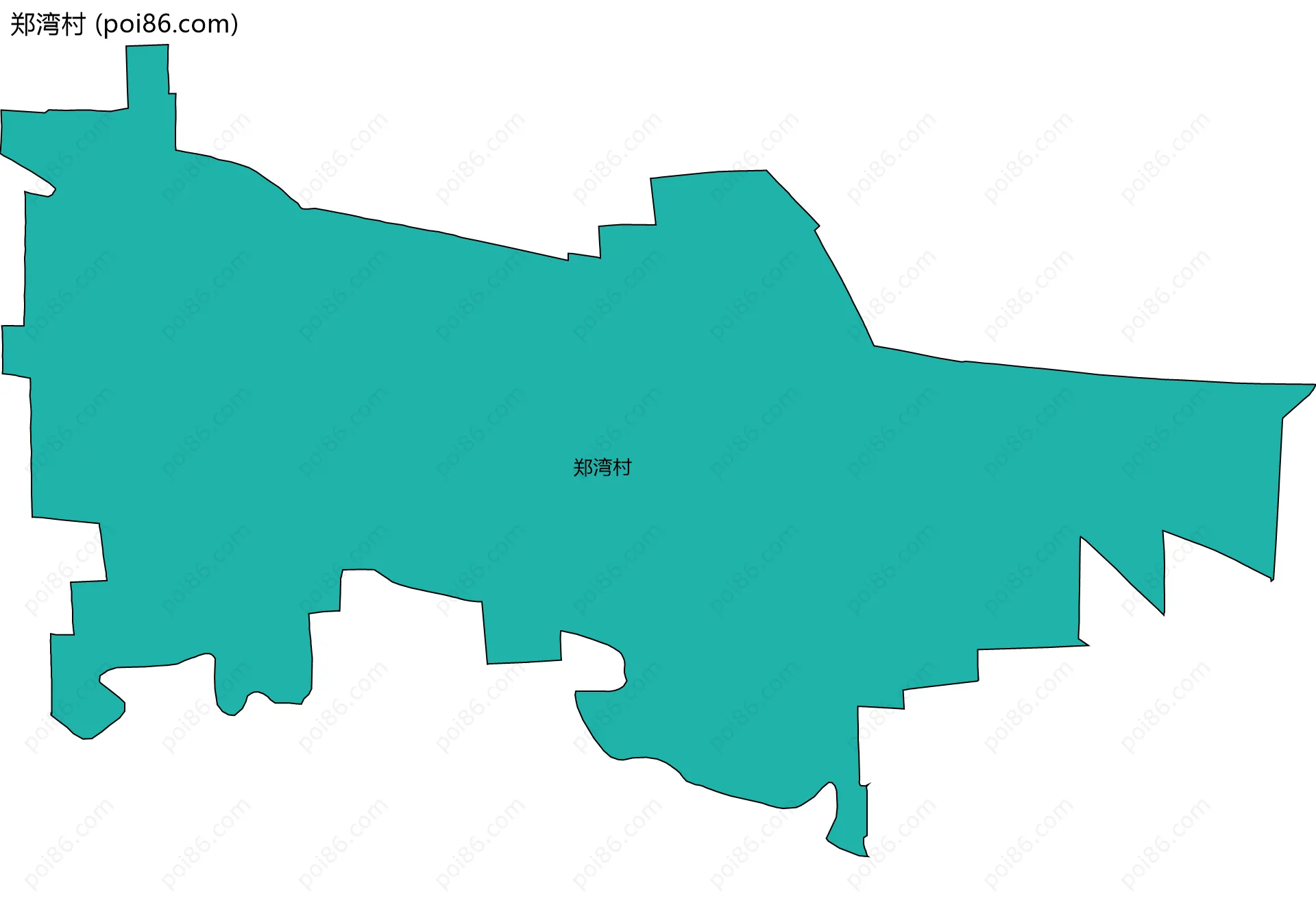 郑湾村边界地图