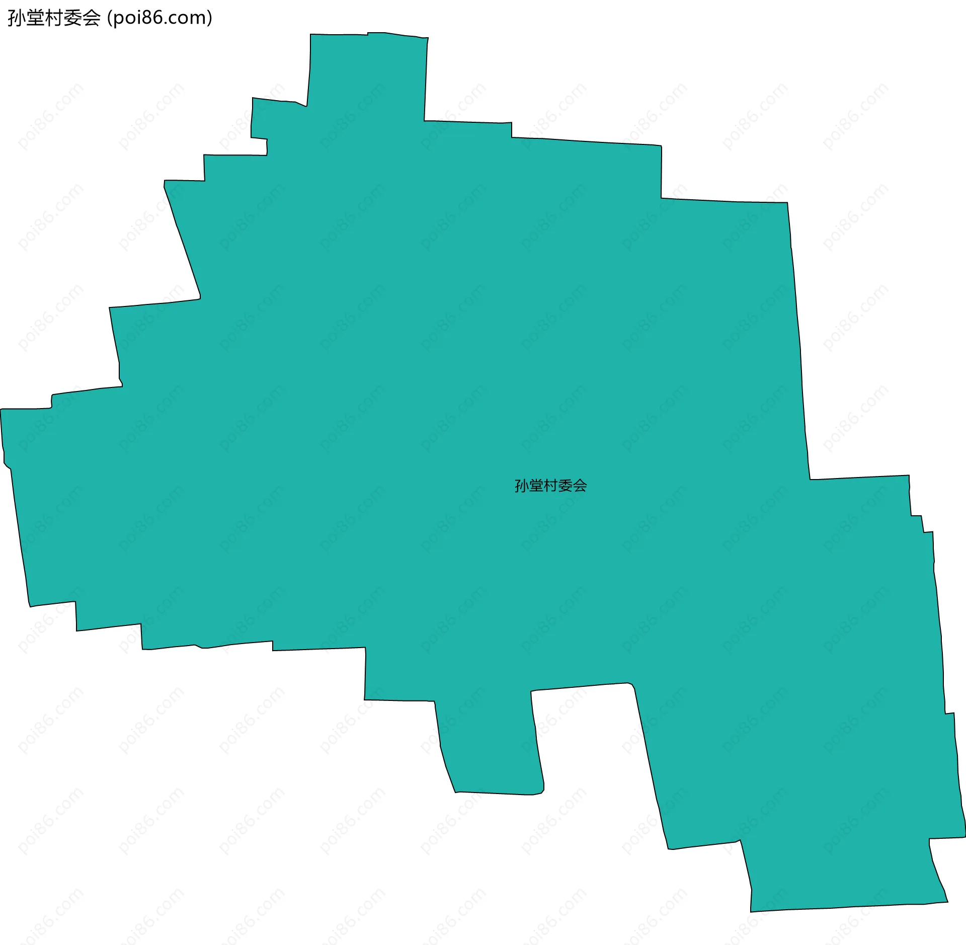 孙堂村委会边界地图