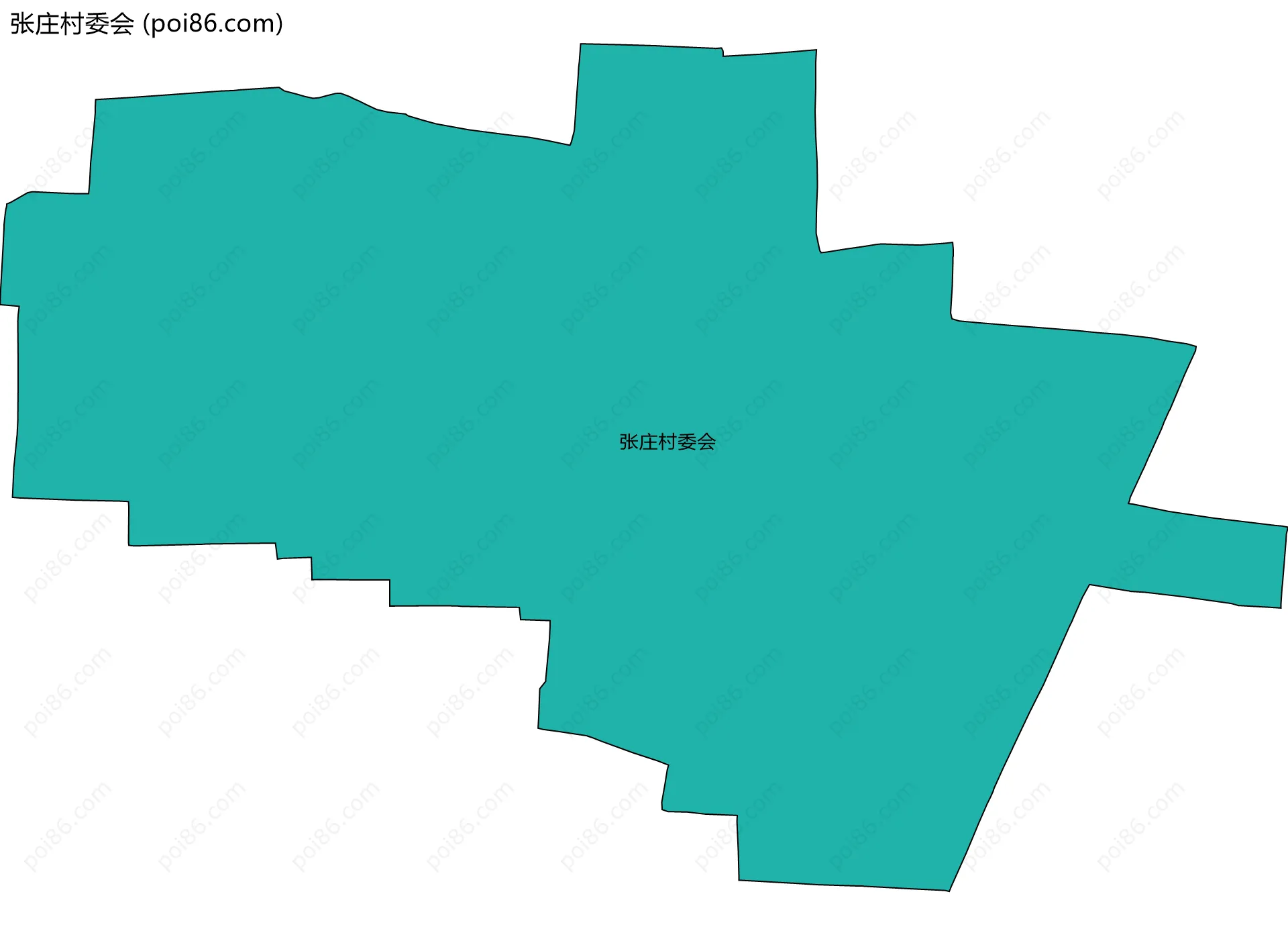 张庄村委会边界地图