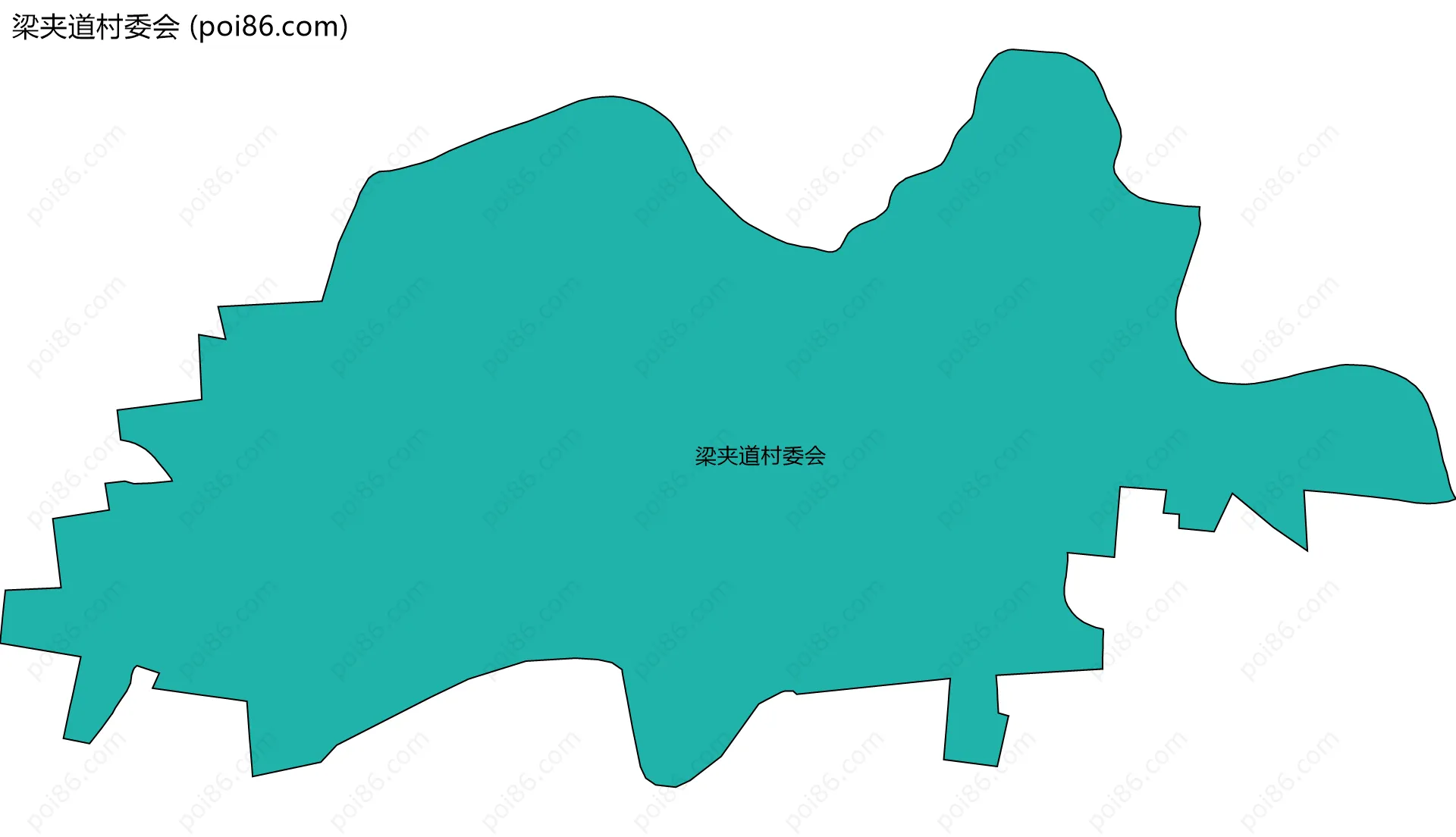 梁夹道村委会边界地图