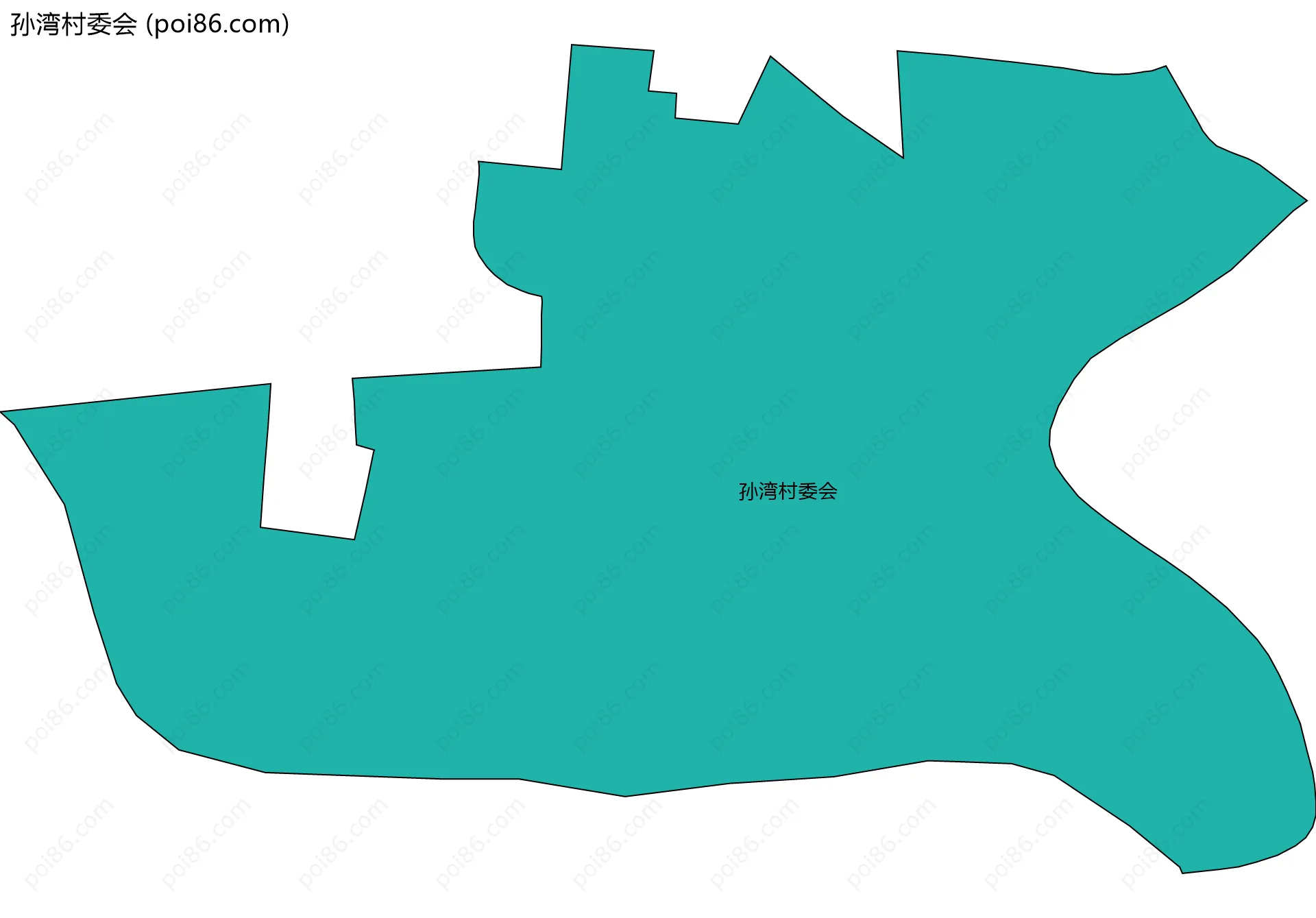孙湾村委会边界地图