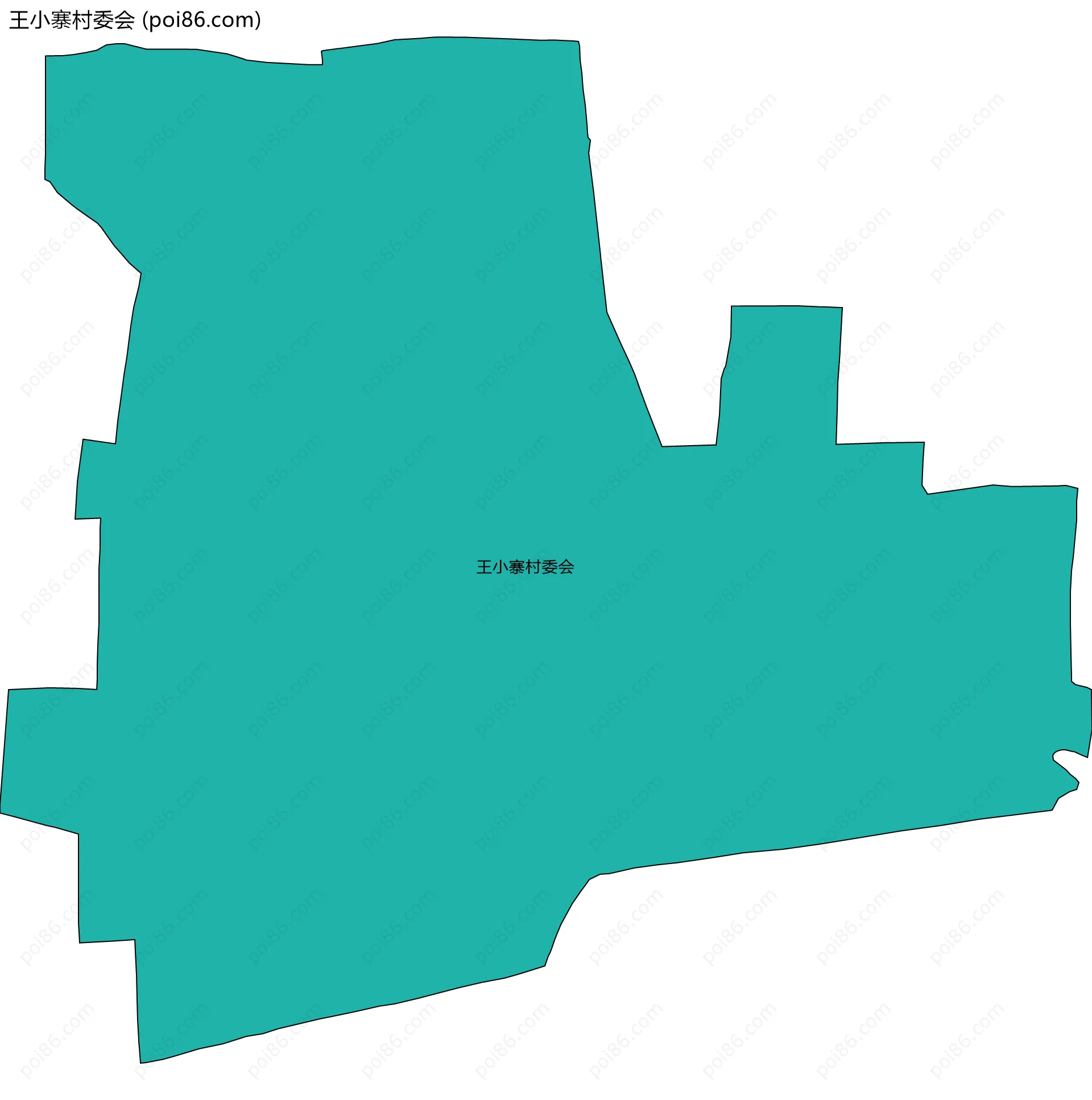 王小寨村委会边界地图