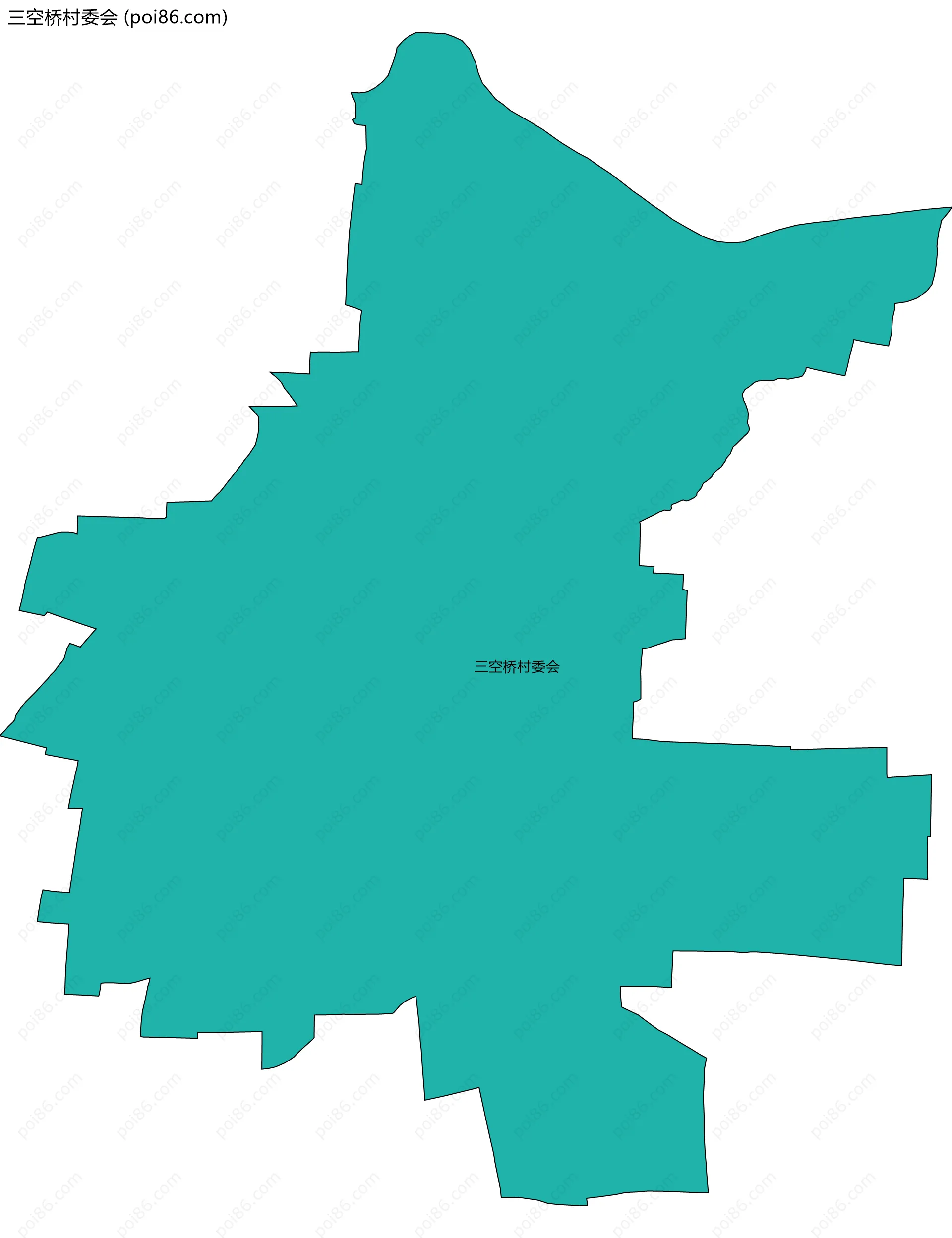 三空桥村委会边界地图