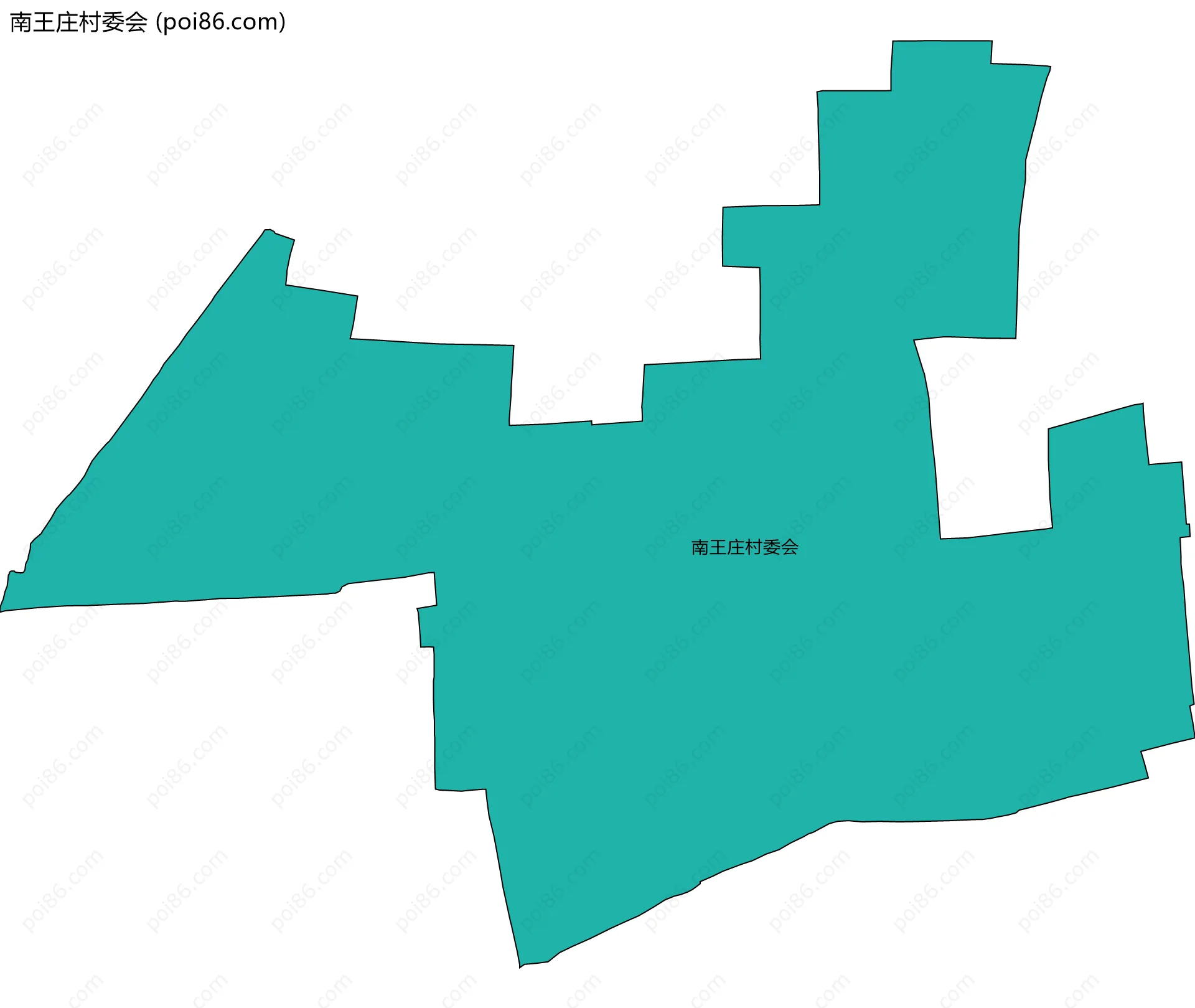 南王庄村委会边界地图
