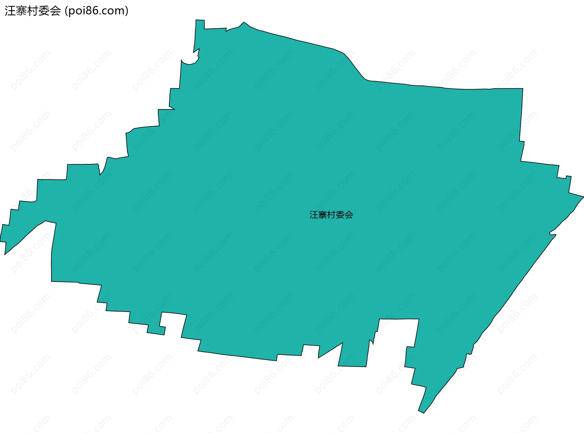 汪寨村委会边界地图