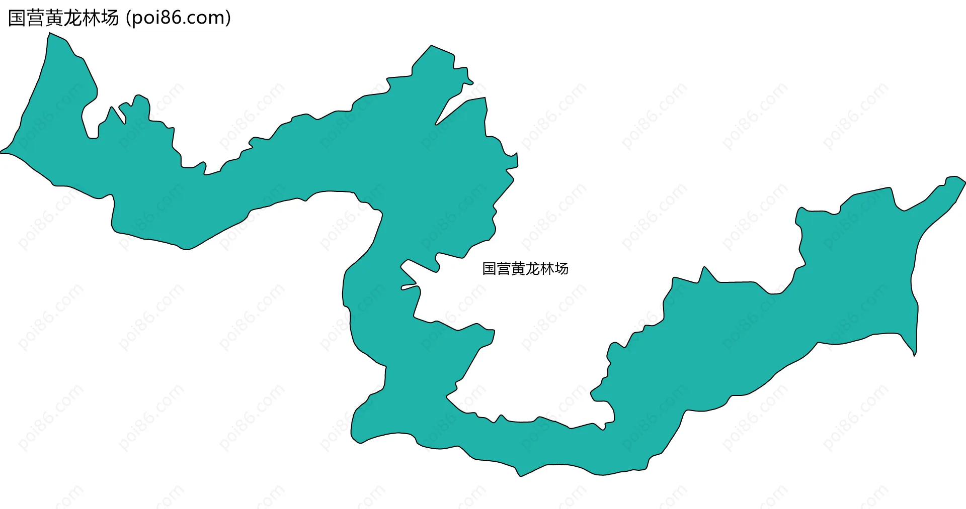 国营黄龙林场边界地图