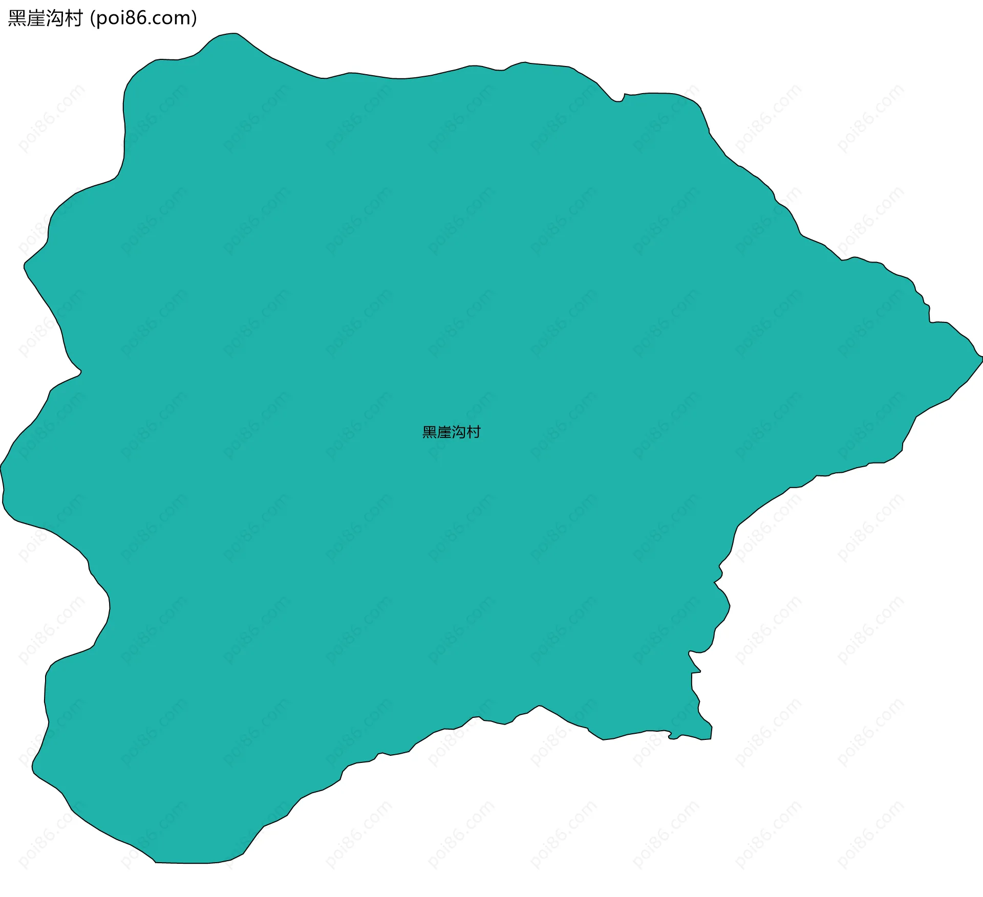 黑崖沟村边界地图