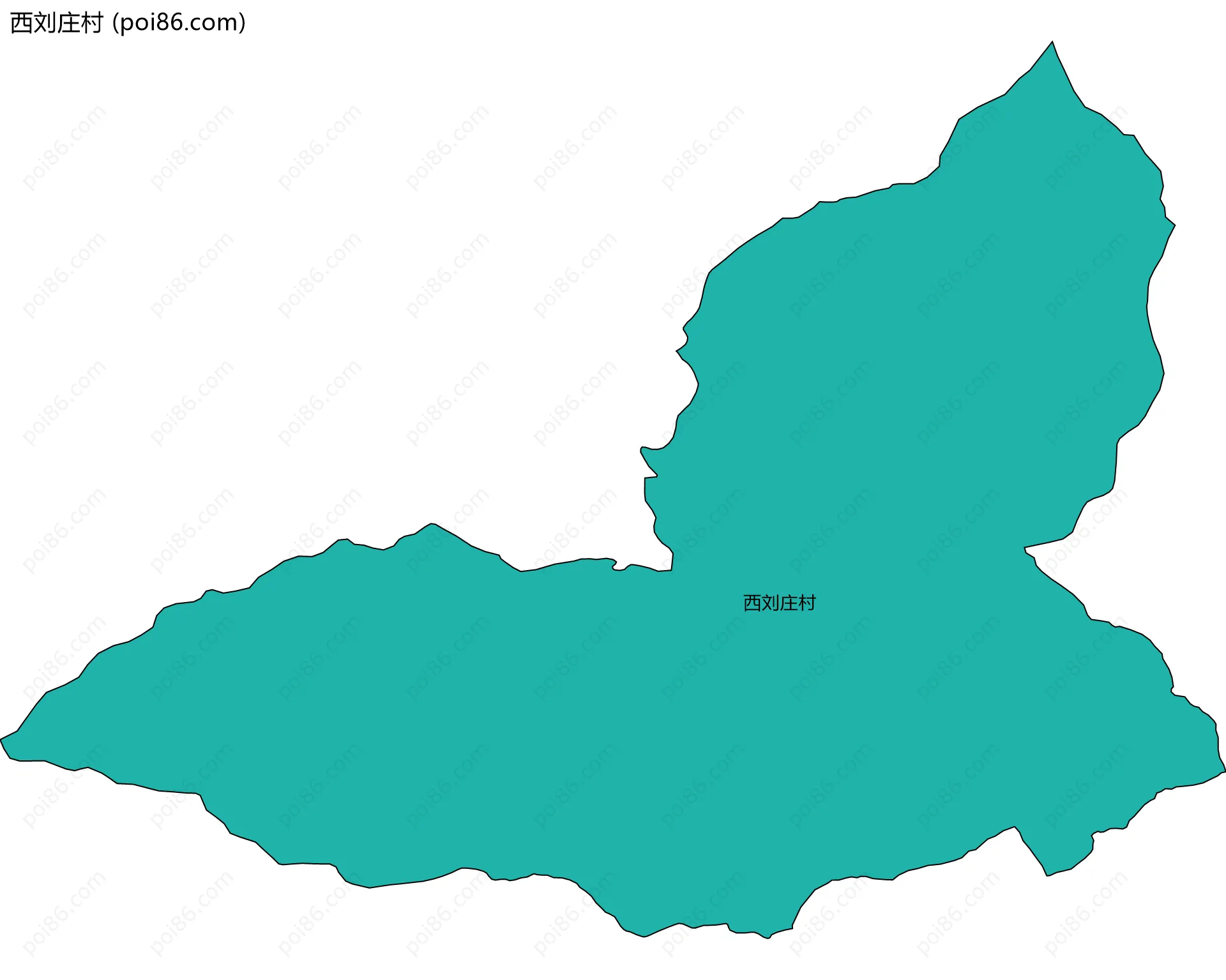 西刘庄村边界地图