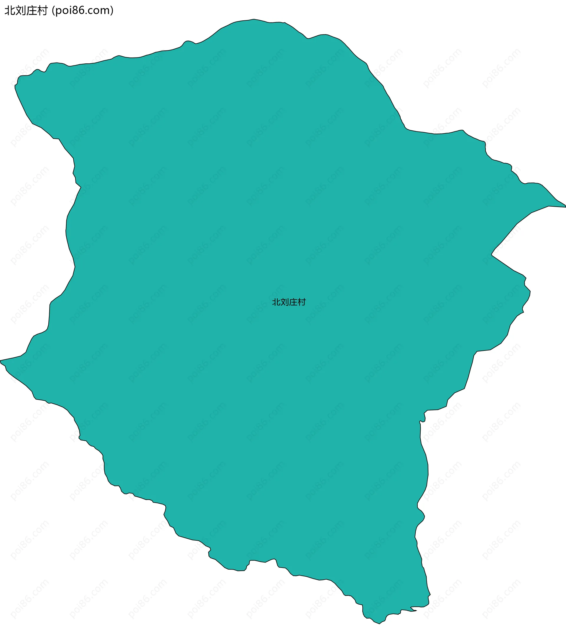 北刘庄村边界地图