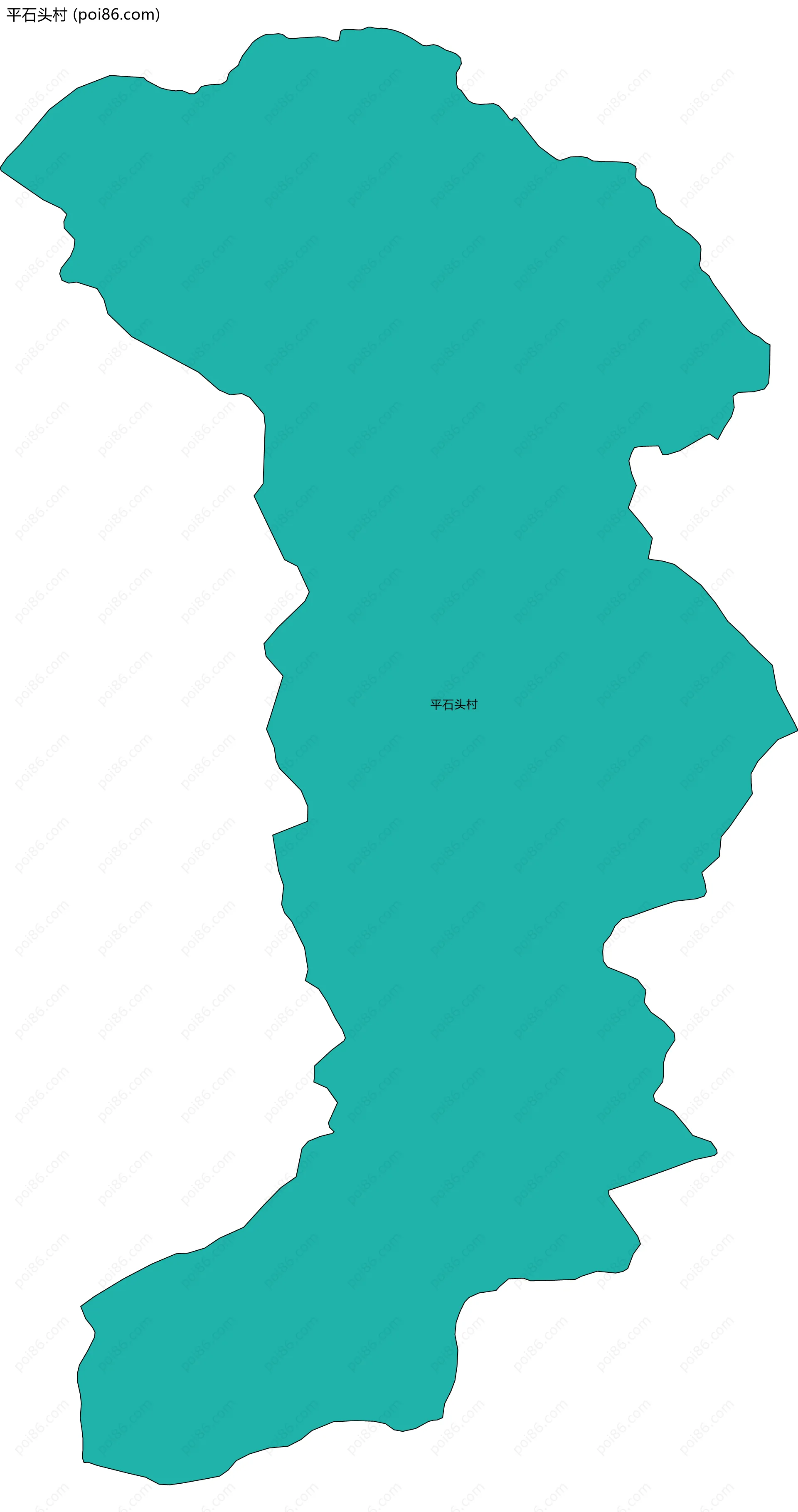 平石头村边界地图