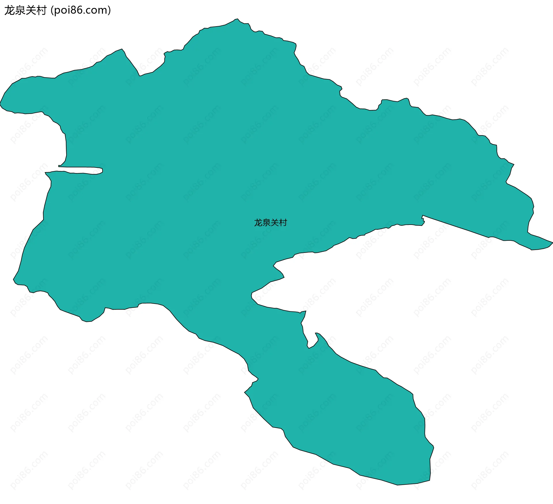 龙泉关村边界地图