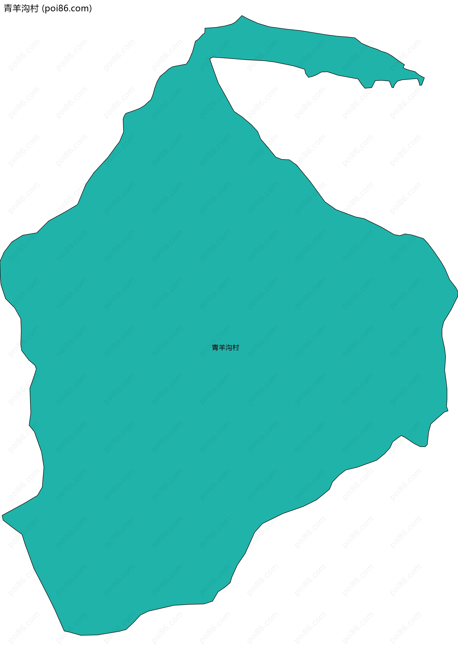 青羊沟村边界地图