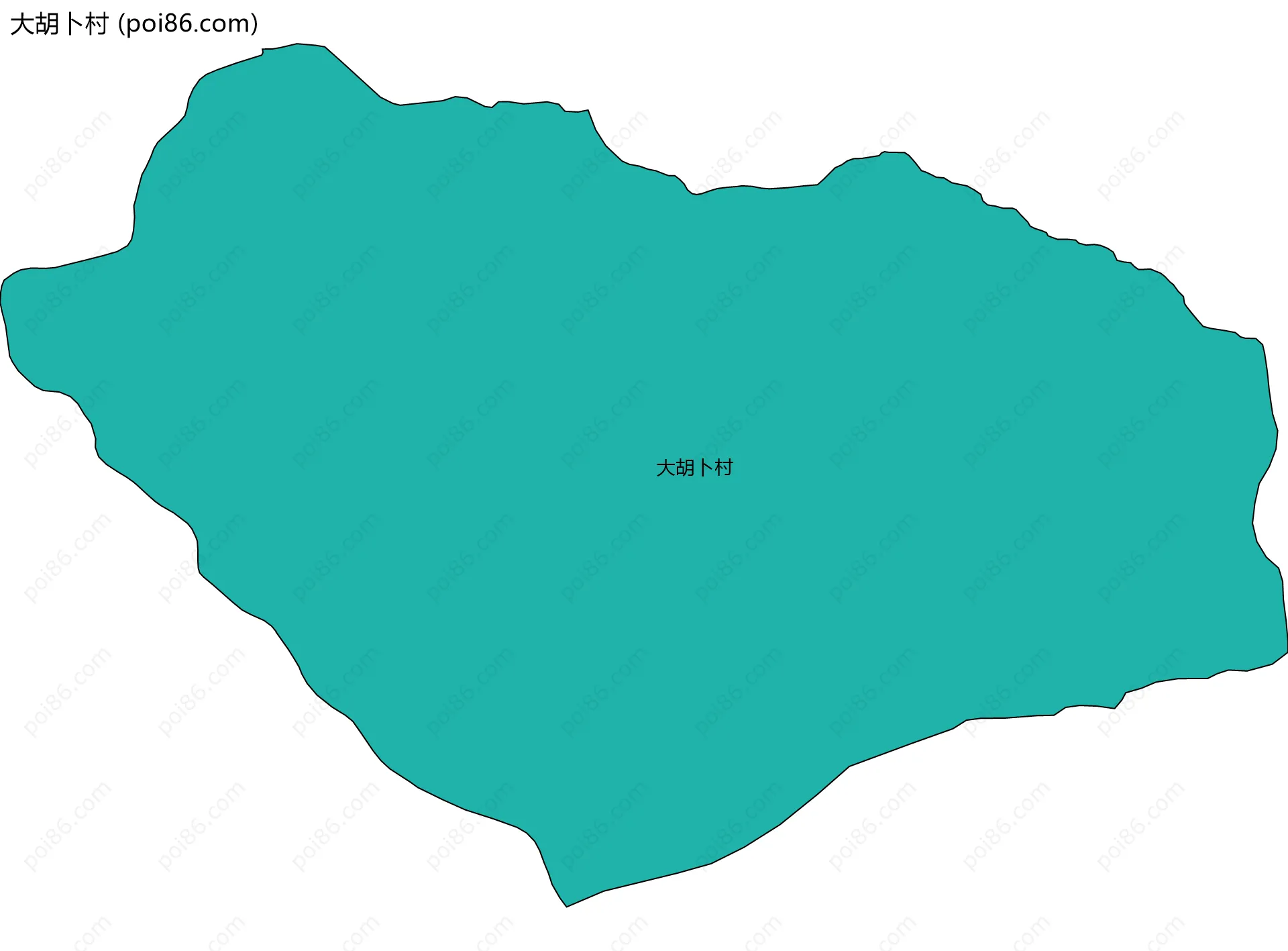 大胡卜村边界地图