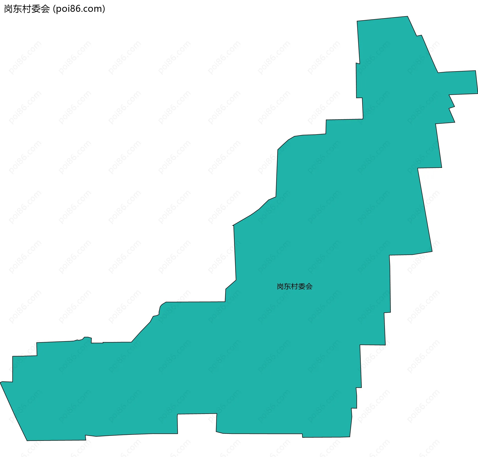 岗东村委会边界地图