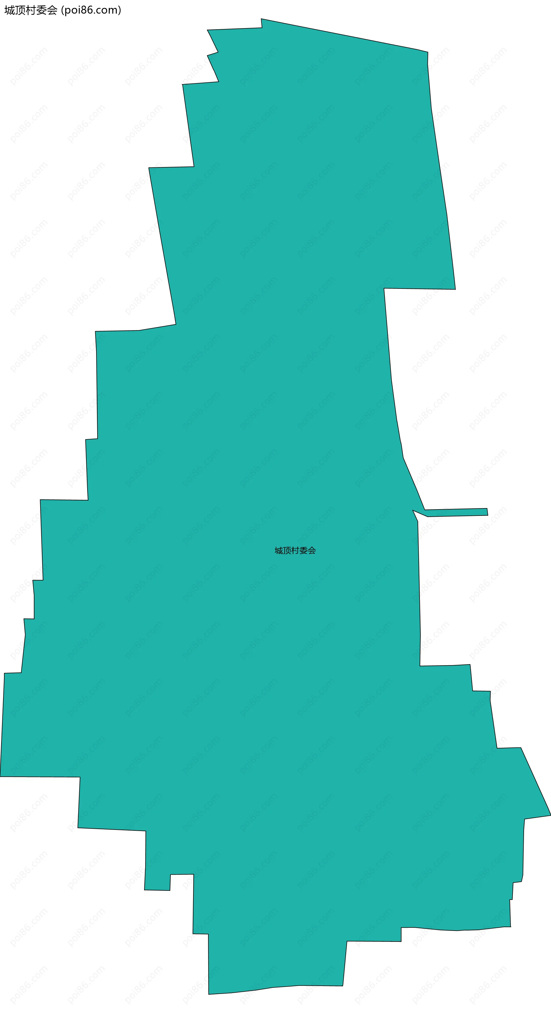 城顶村委会边界地图