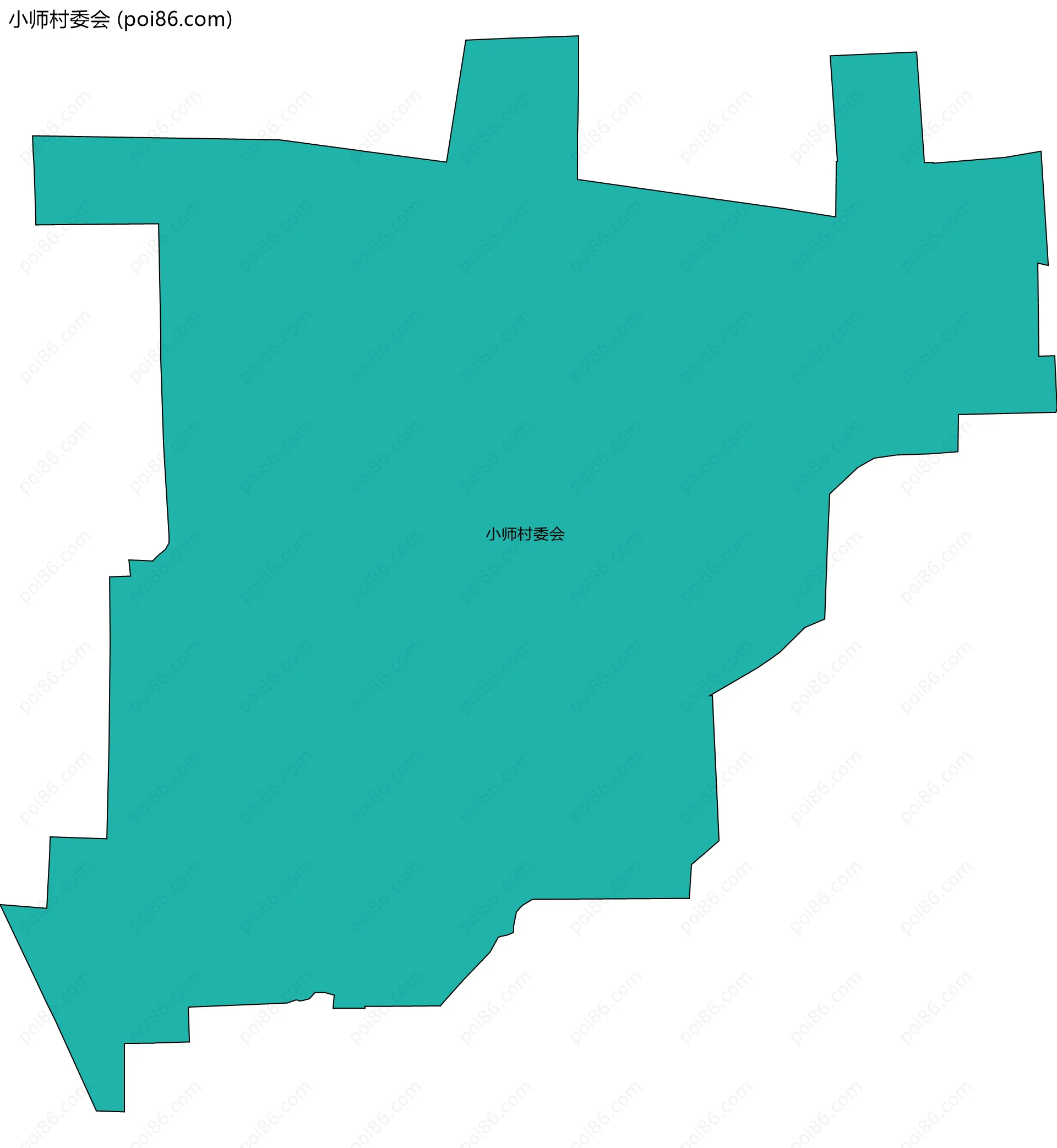 小师村委会边界地图