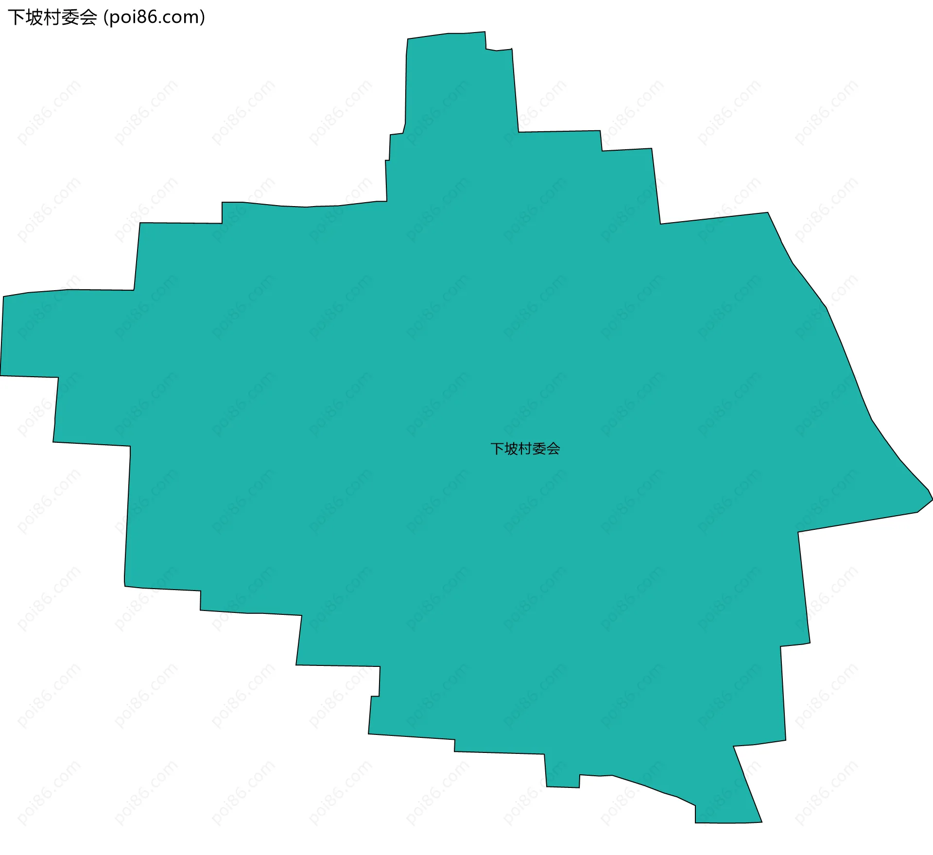 下坡村委会边界地图